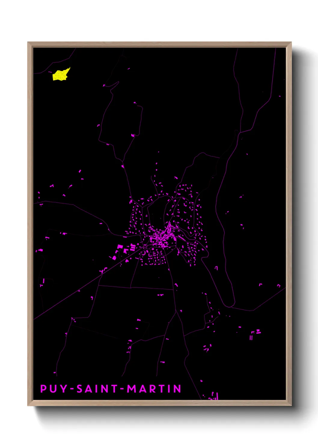 Une affiche de carte sur Puy-Saint-Martin