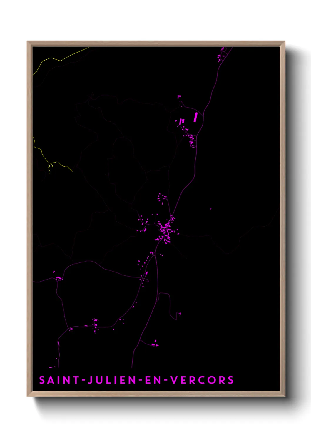 Une affiche de carte sur Saint-Julien-en-Vercors