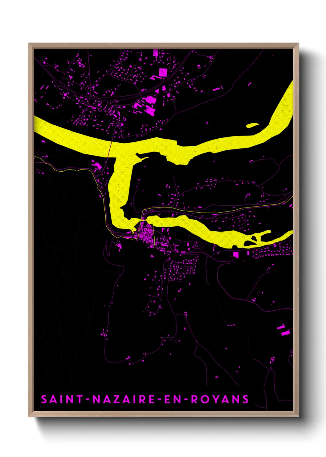 Une affiche de carte sur Saint-Nazaire-en-Royans