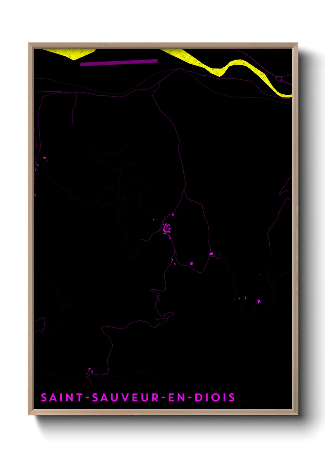 Une affiche de carte sur Saint-Sauveur-en-Diois