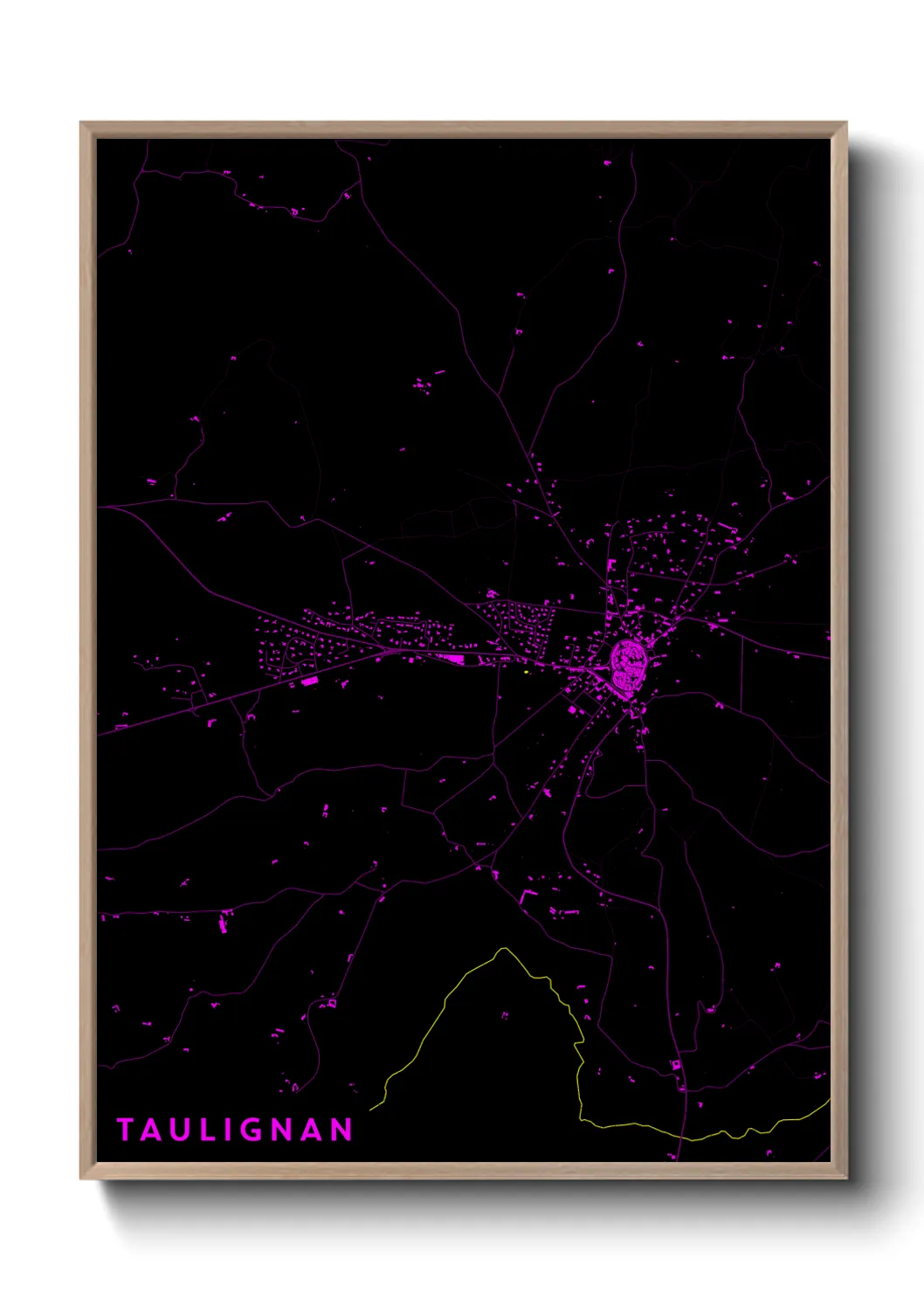 Une affiche de carte sur Taulignan