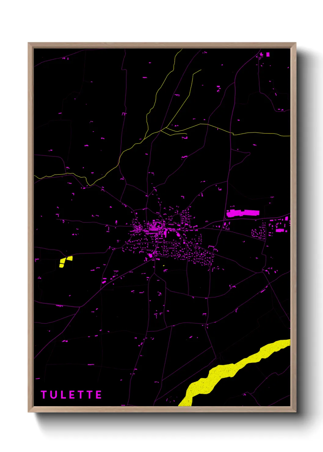 Une affiche de carte sur Tulette