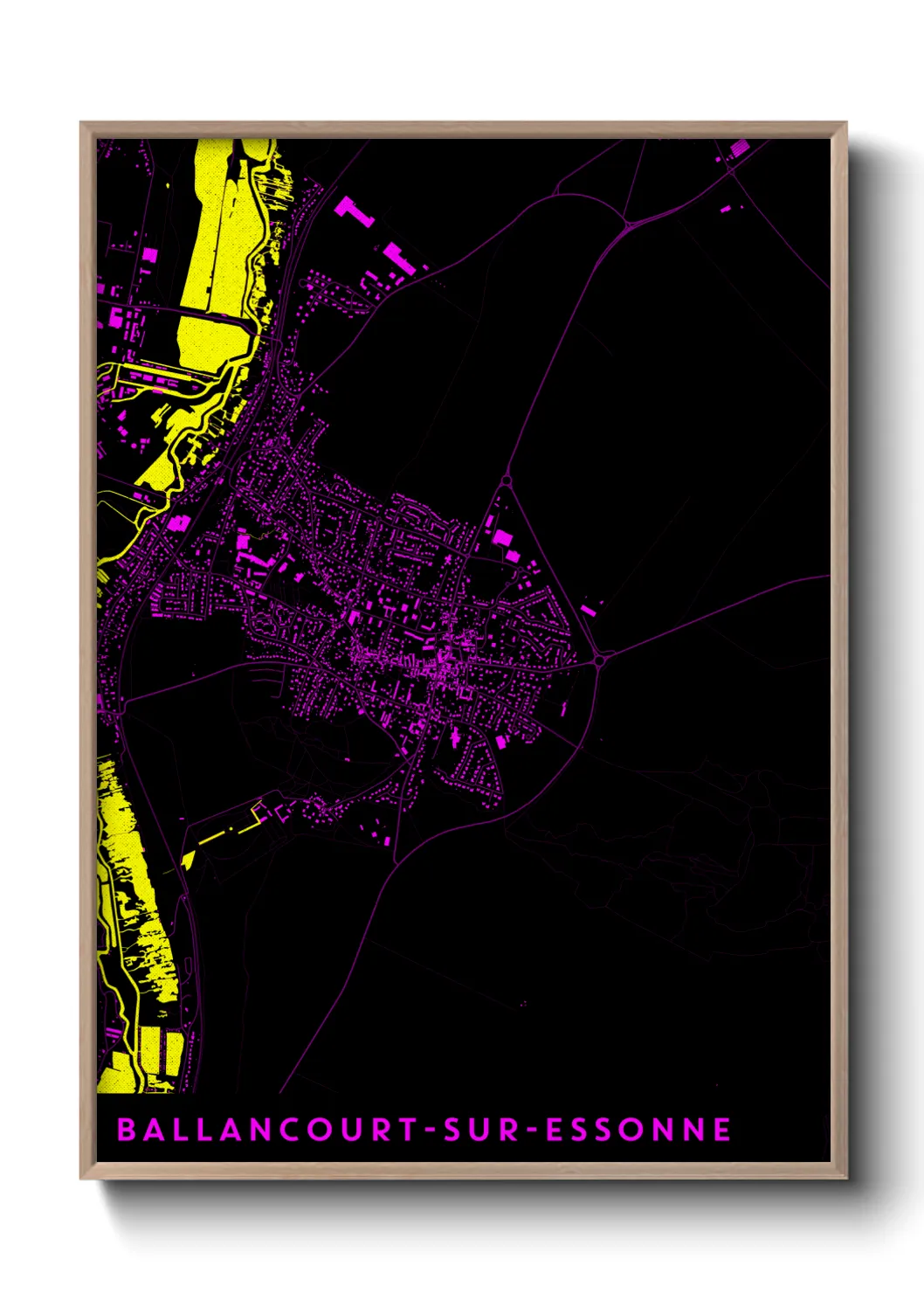 Une affiche de carte sur Ballancourt-sur-Essonne