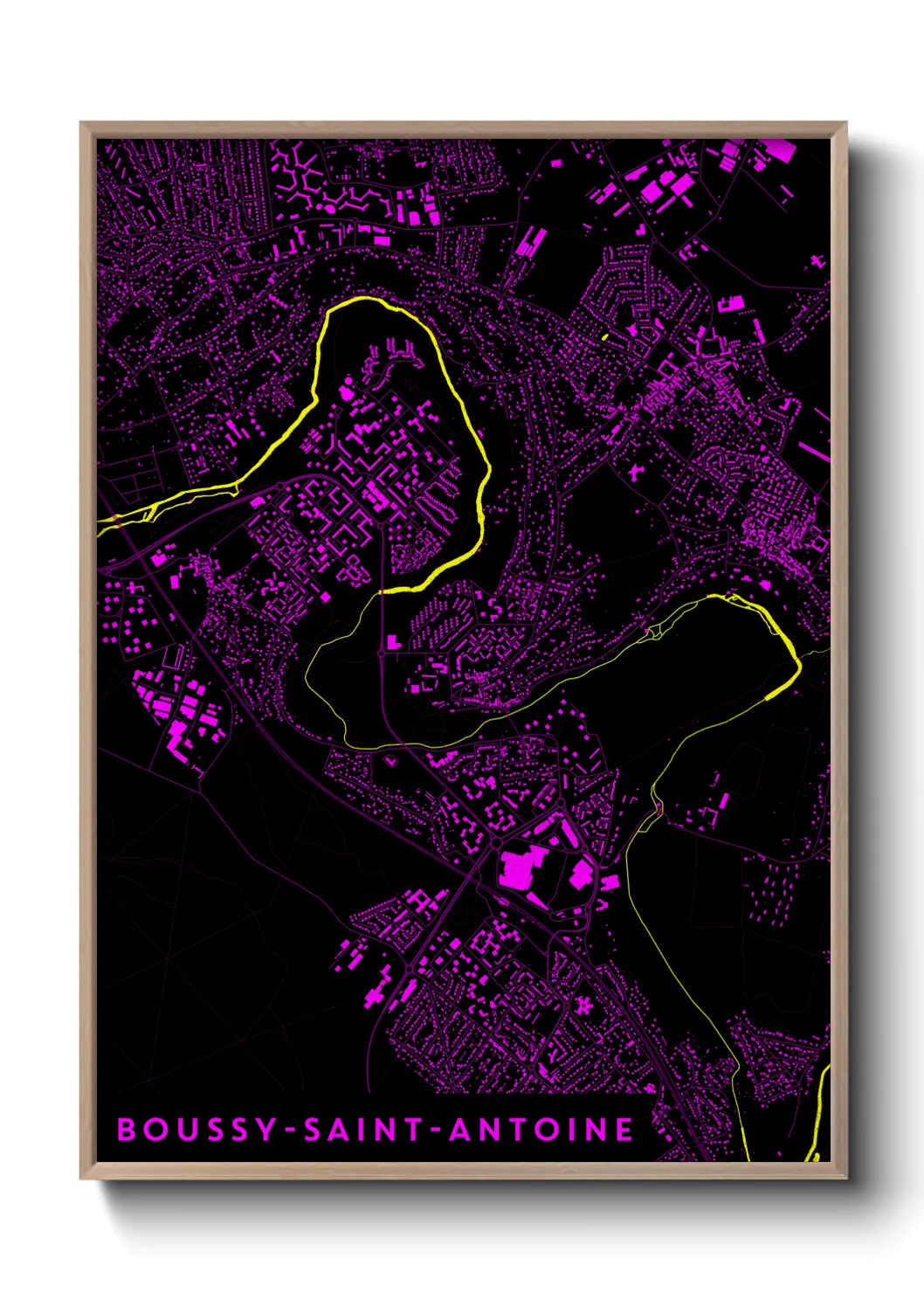 Un poster carteBoussy-Saint-Antoine