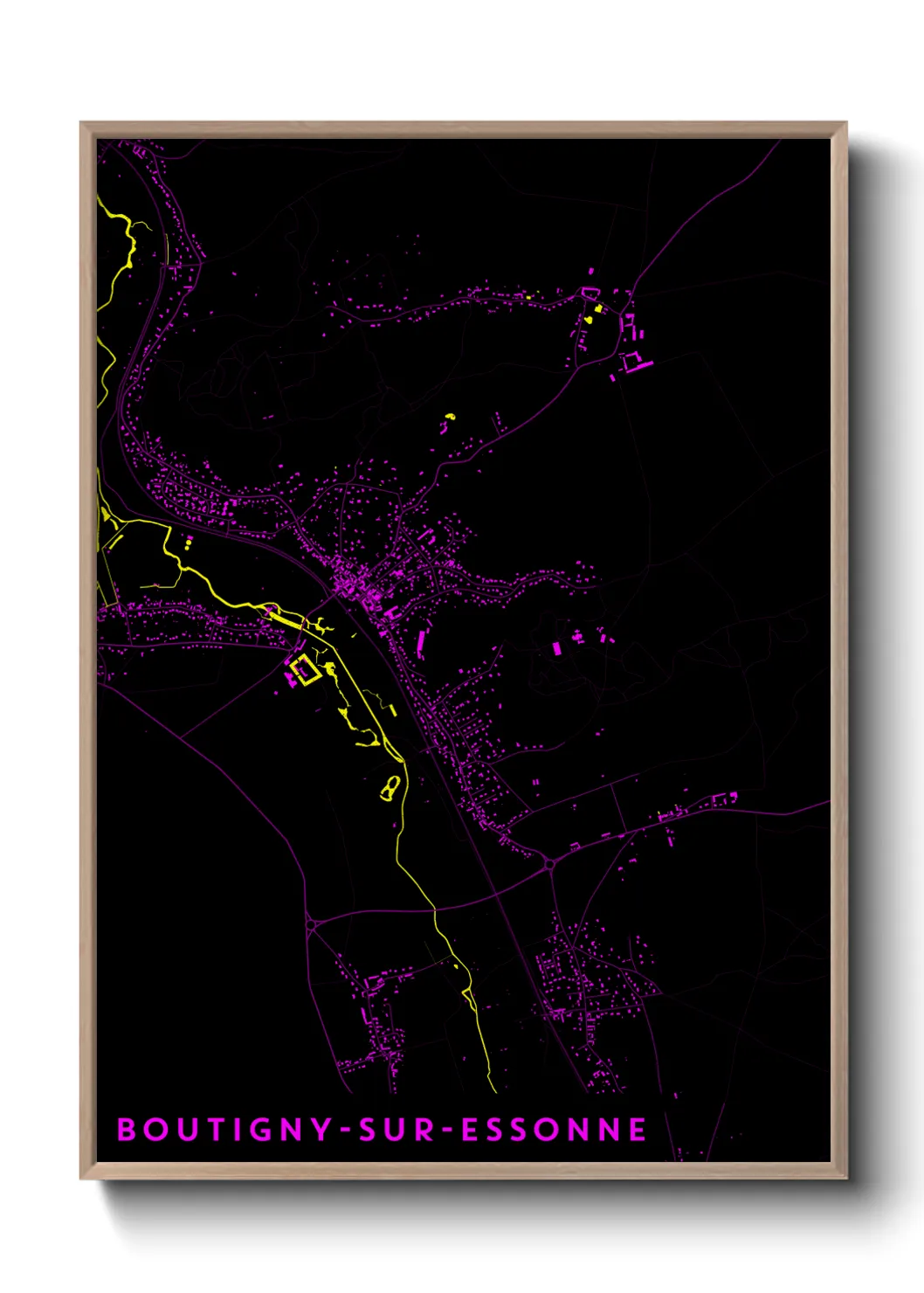 Une affiche de carte sur Boutigny-sur-Essonne
