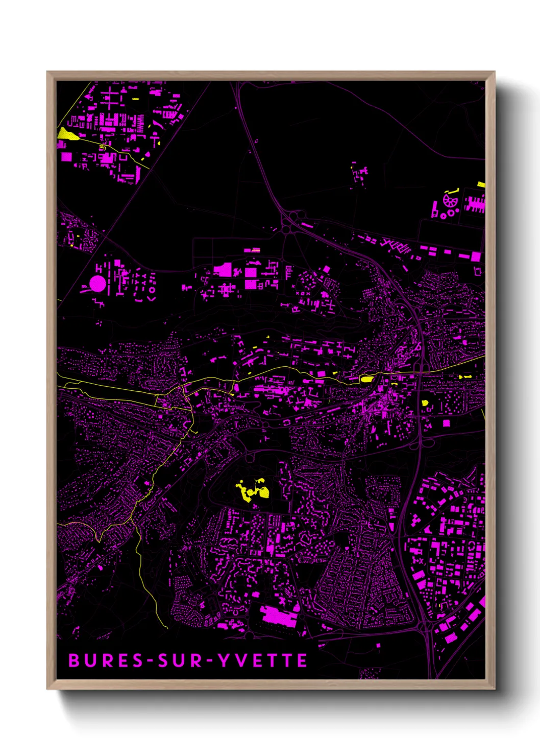 Une affiche de carte sur Bures-sur-Yvette