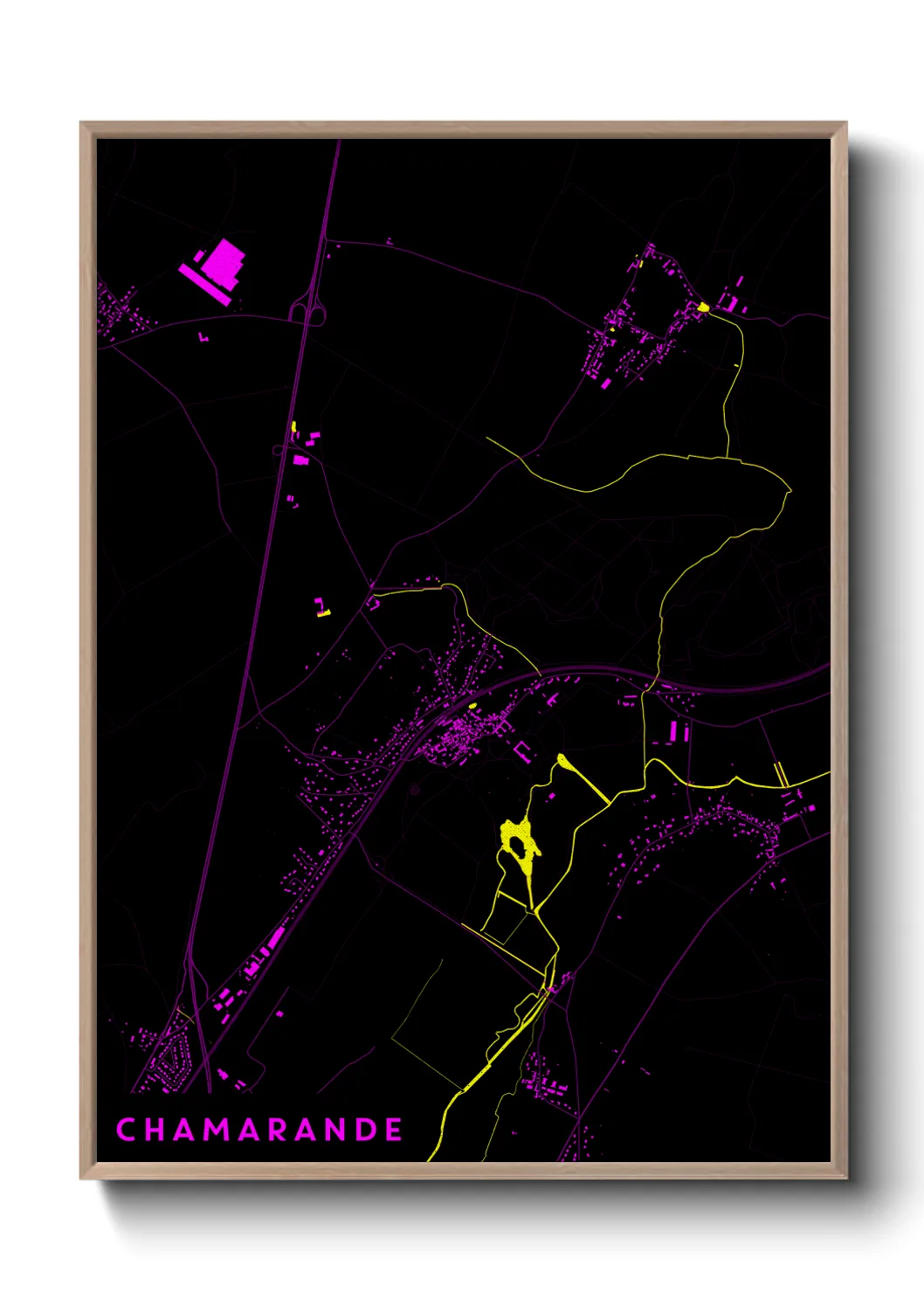 Une affiche de carte sur Chamarande