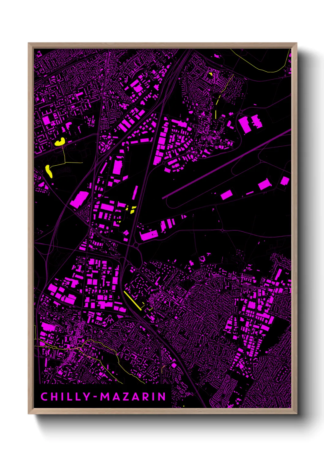 Une affiche de carte sur Chilly-Mazarin