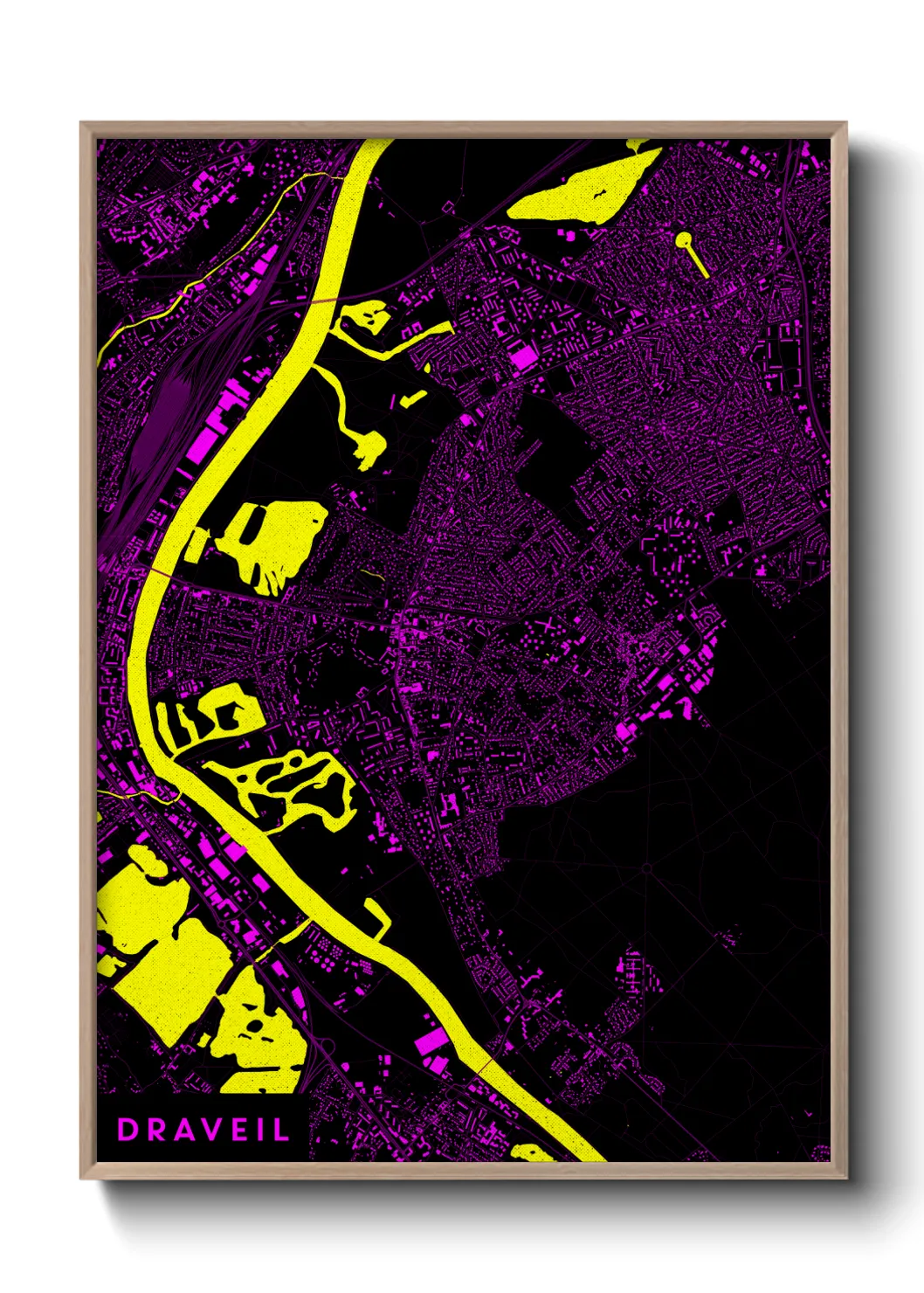 Une affiche de carte sur Draveil