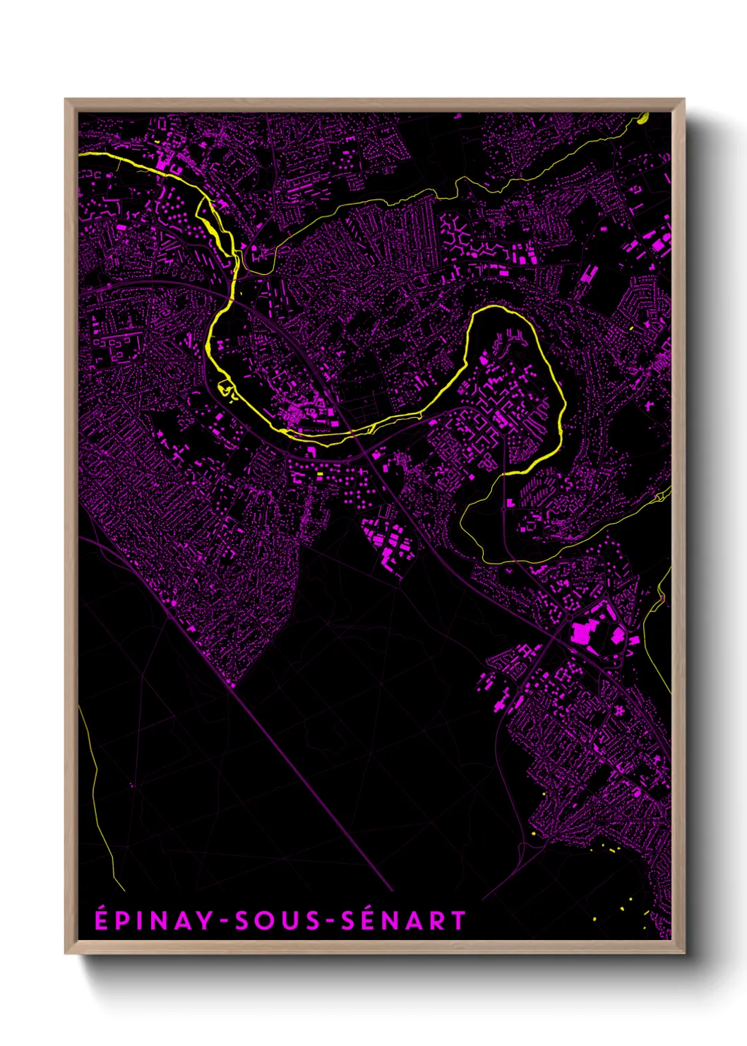 Une affiche de carte sur Épinay-sous-Sénart