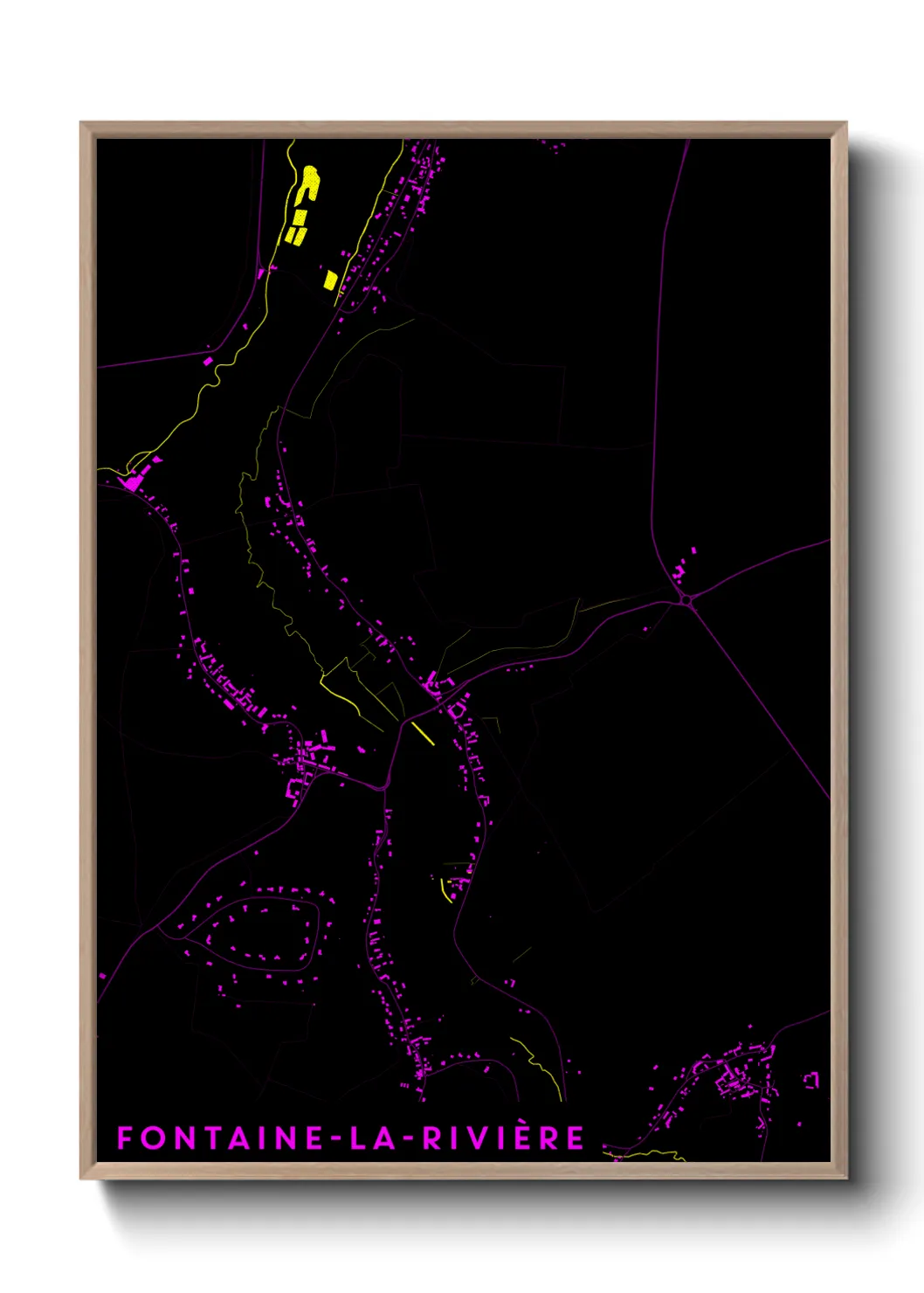 Un poster carteFontaine-la-Rivière