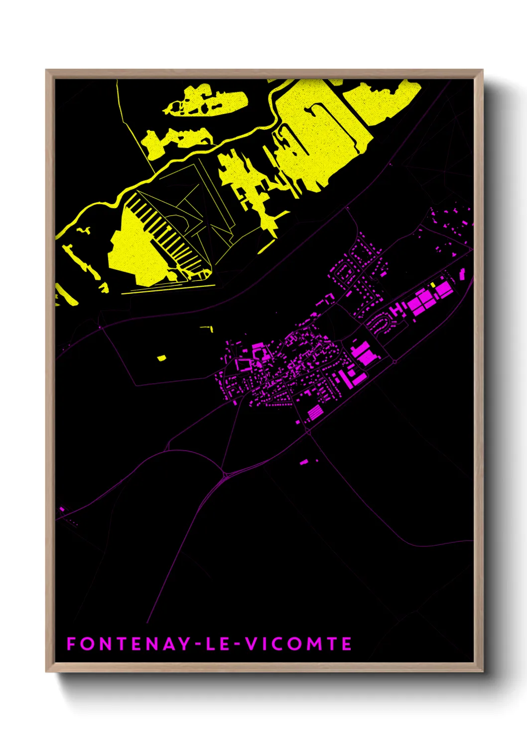 Une affiche de carte sur Fontenay-le-Vicomte