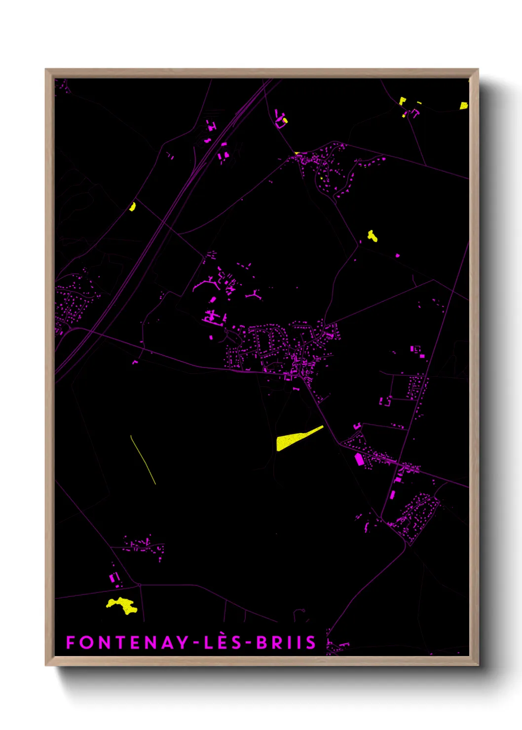 Un poster carteFontenay-lès-Briis