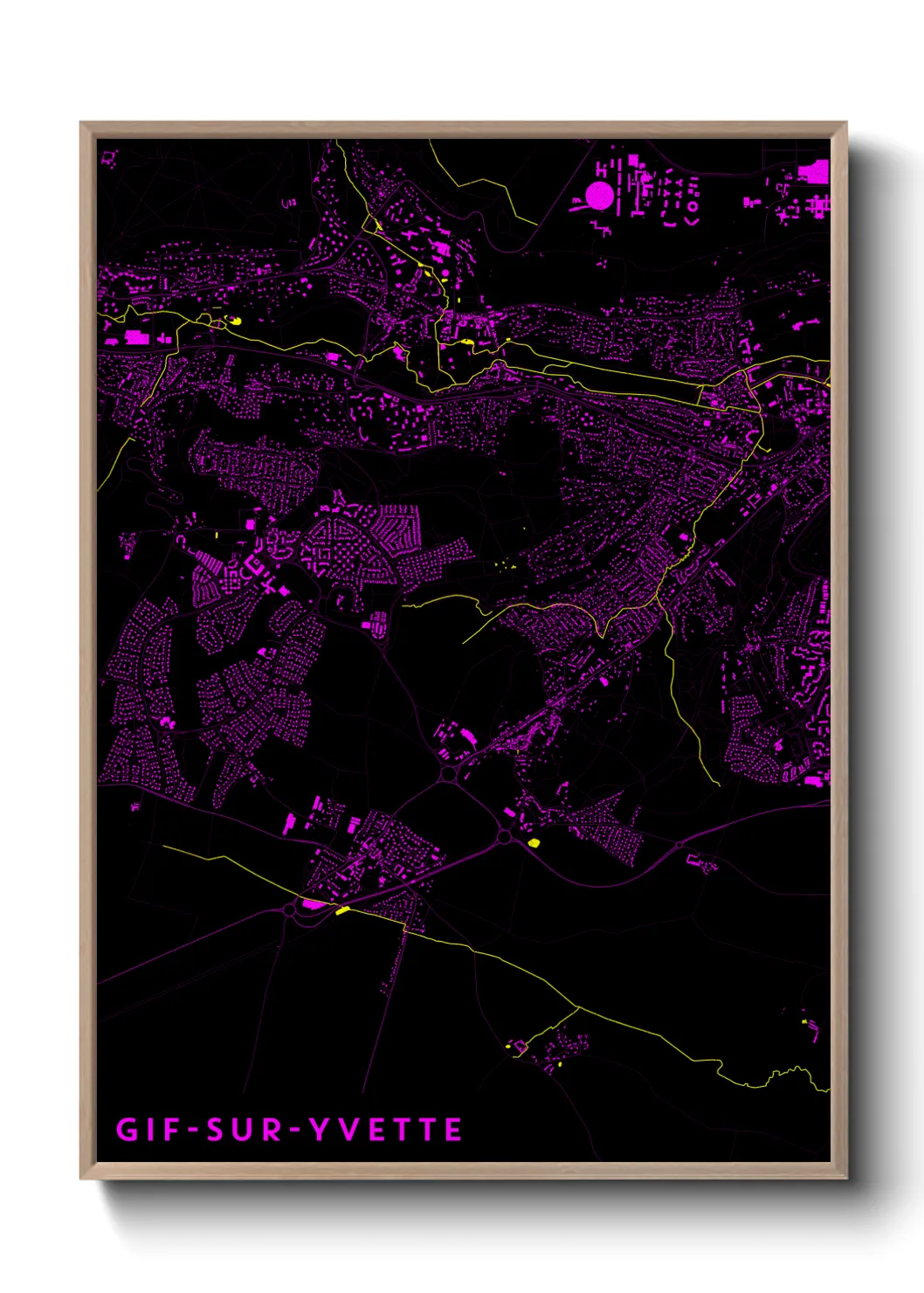 Une affiche de carte sur Gif-sur-Yvette