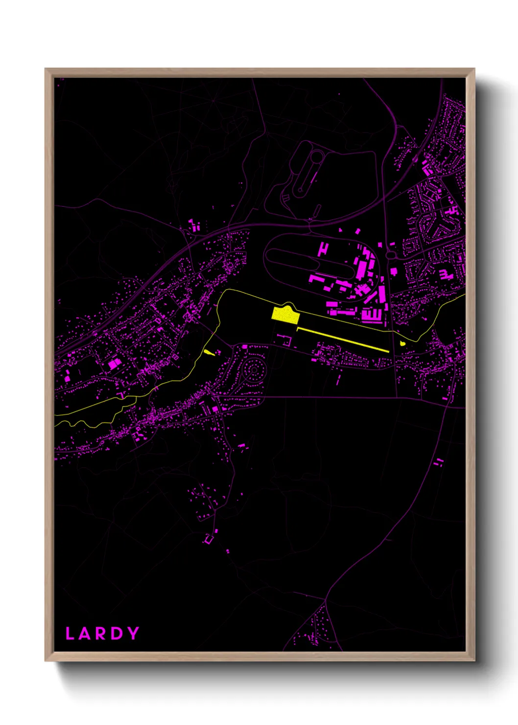 Une affiche de carte sur Lardy