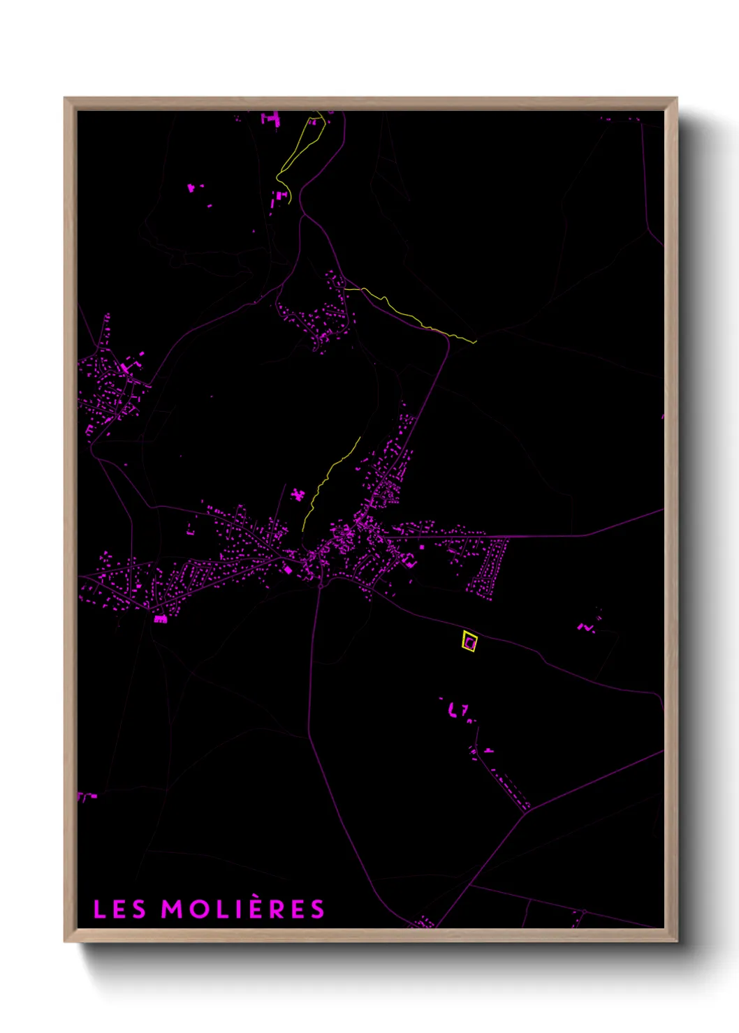 Une affiche de carte sur Les Molières