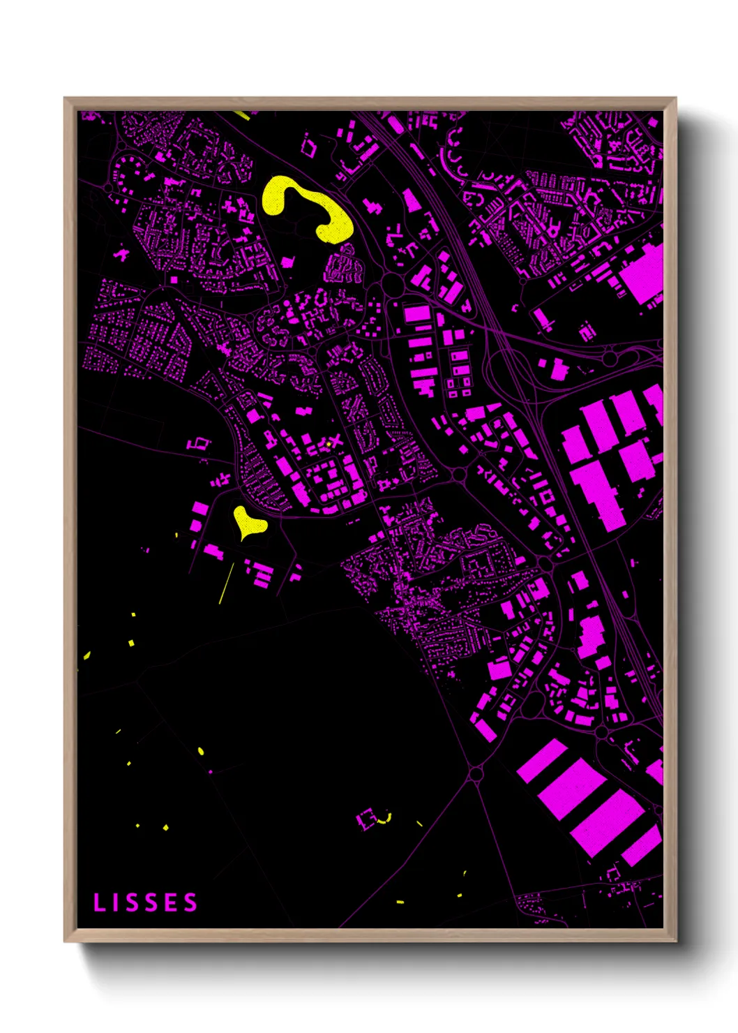 Une affiche de carte sur Lisses