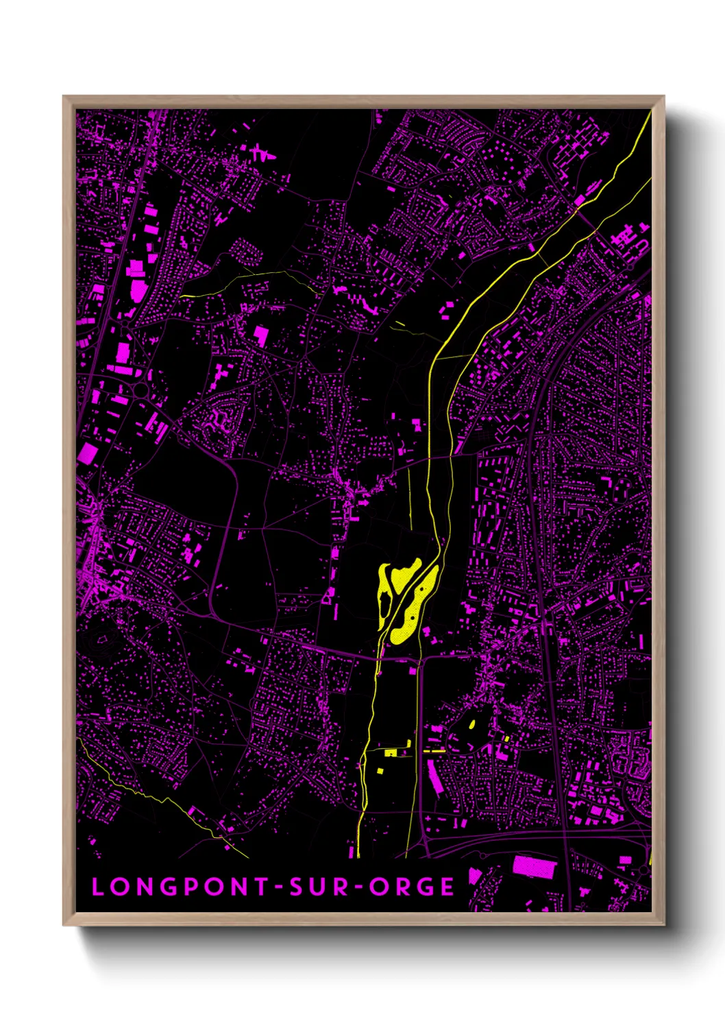 Une affiche de carte sur Longpont-sur-Orge