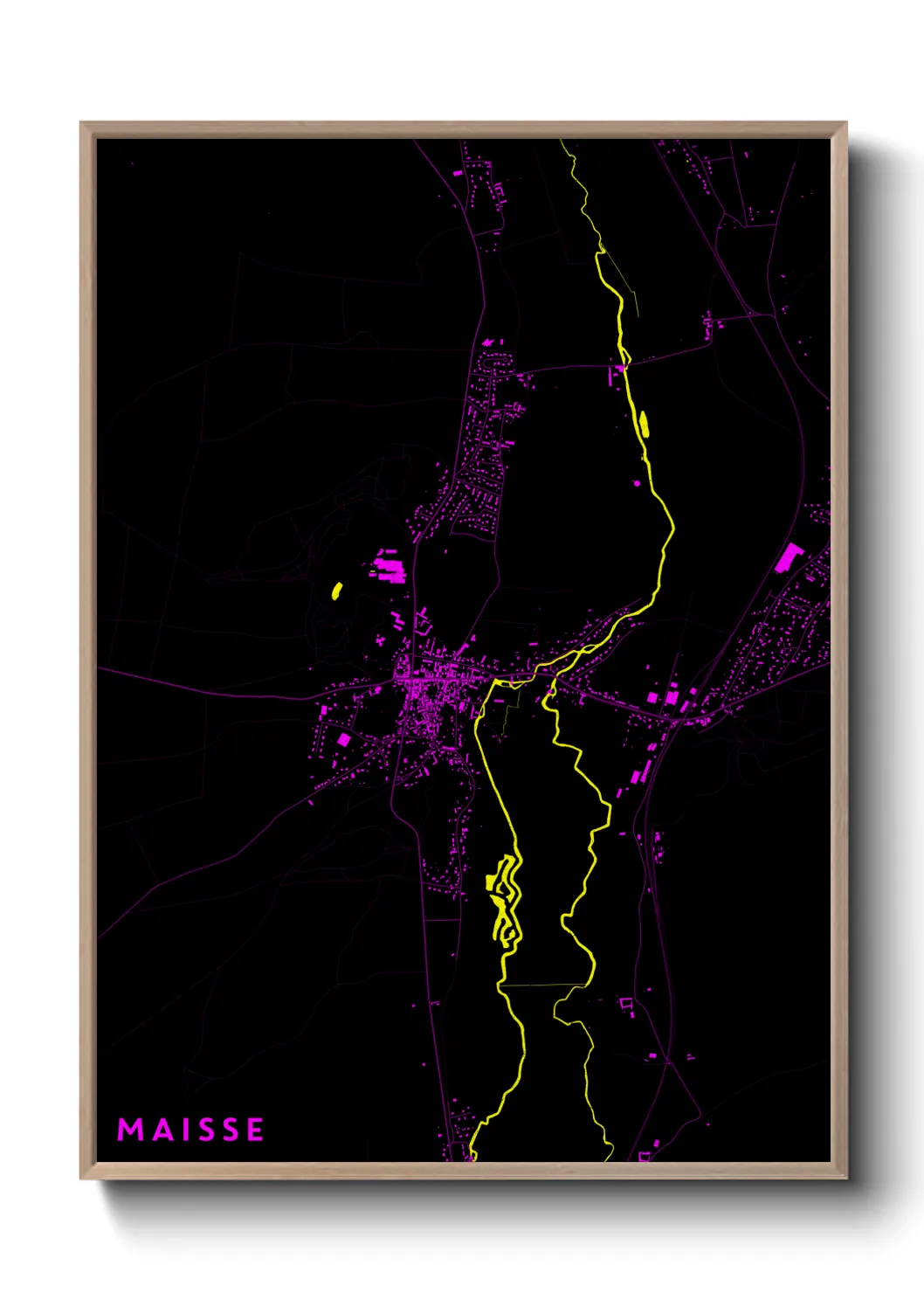 Une affiche de carte sur Maisse