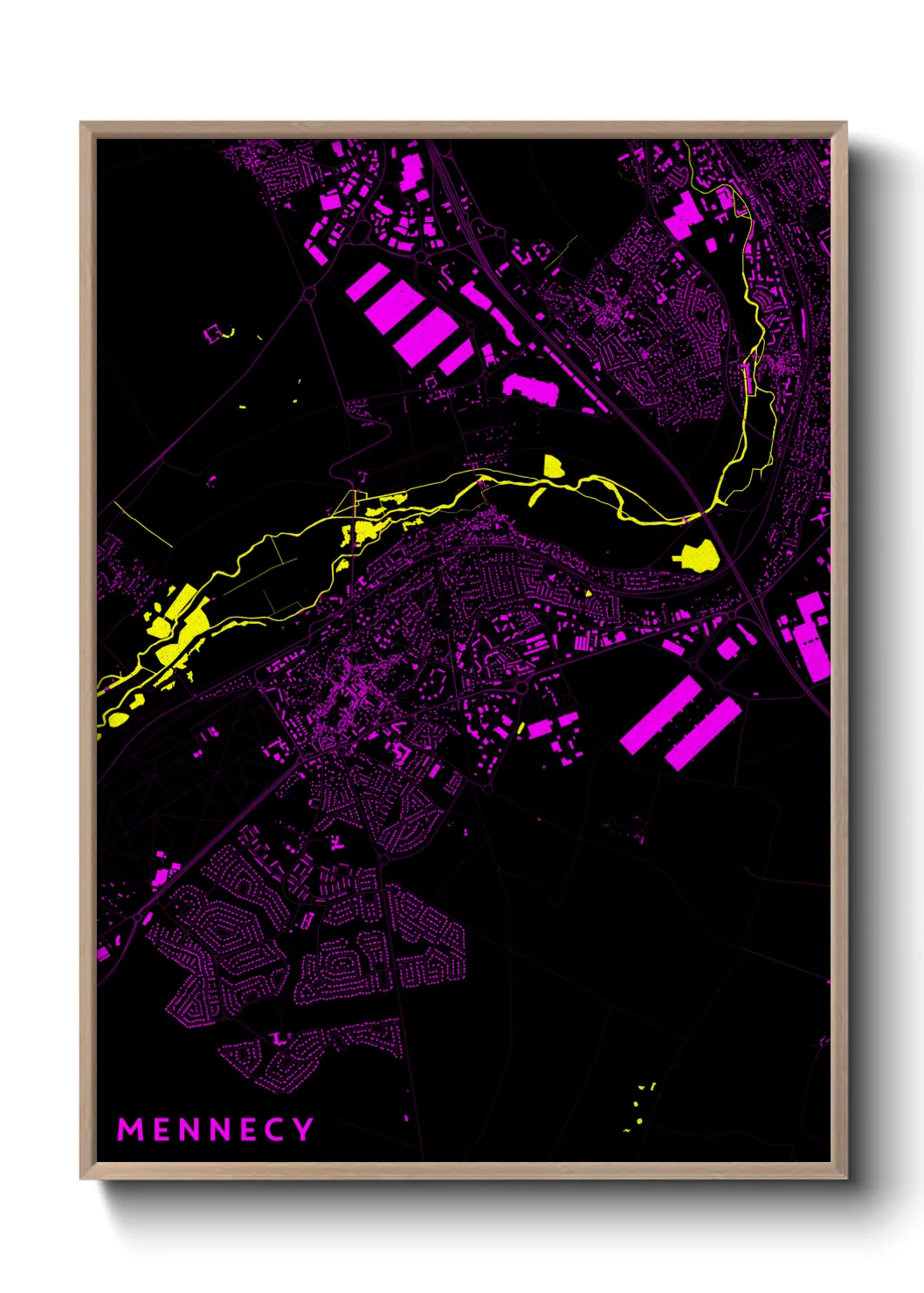 Une affiche de carte sur Mennecy