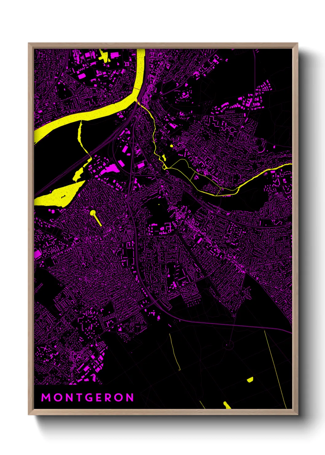 Une affiche de carte sur Montgeron