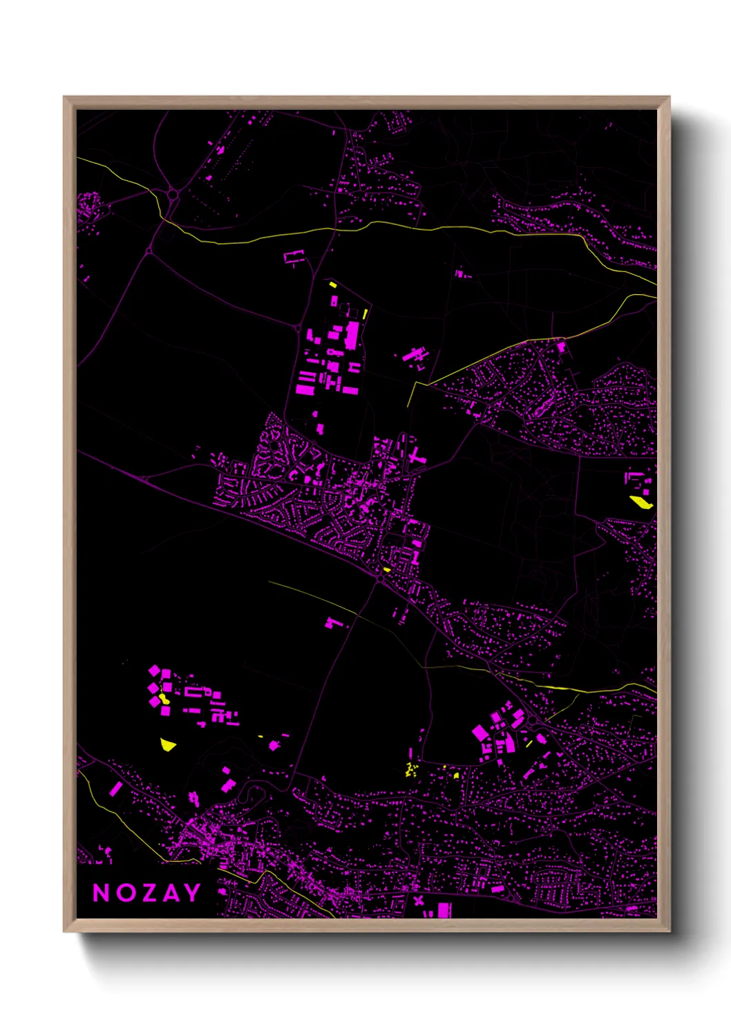 Une affiche de carte sur Nozay