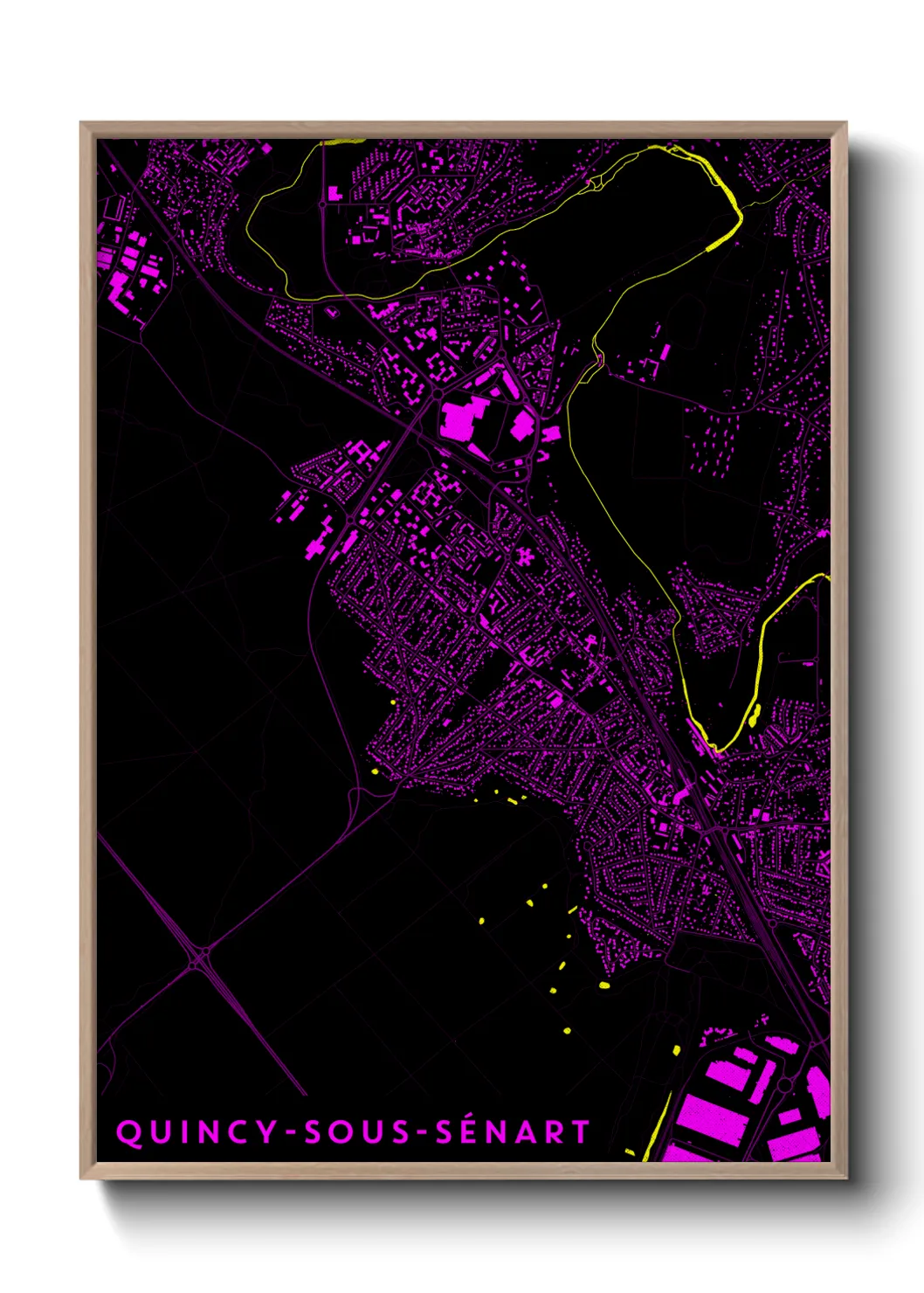 Une affiche de carte sur Quincy-sous-Sénart