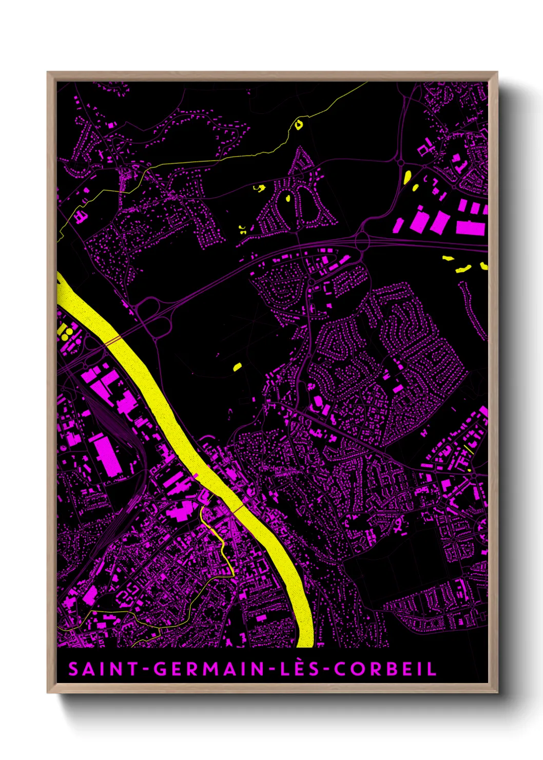 Une affiche de carte sur Saint-Germain-lès-Corbeil