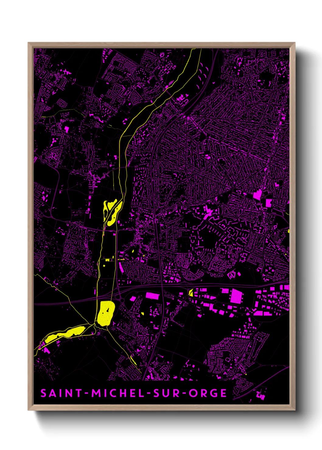 Une affiche de carte sur Saint-Michel-sur-Orge