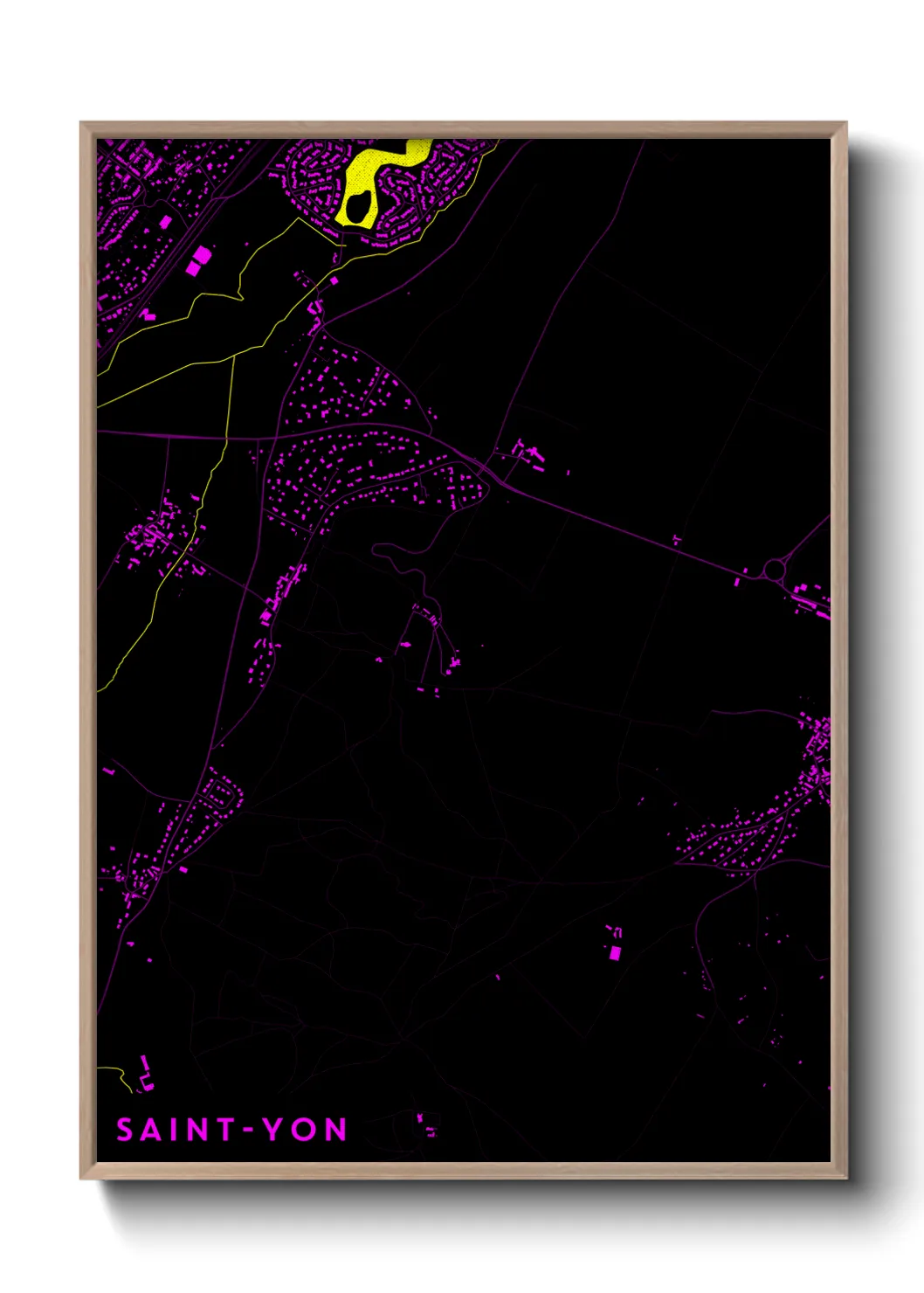 Une affiche de carte sur Saint-Yon