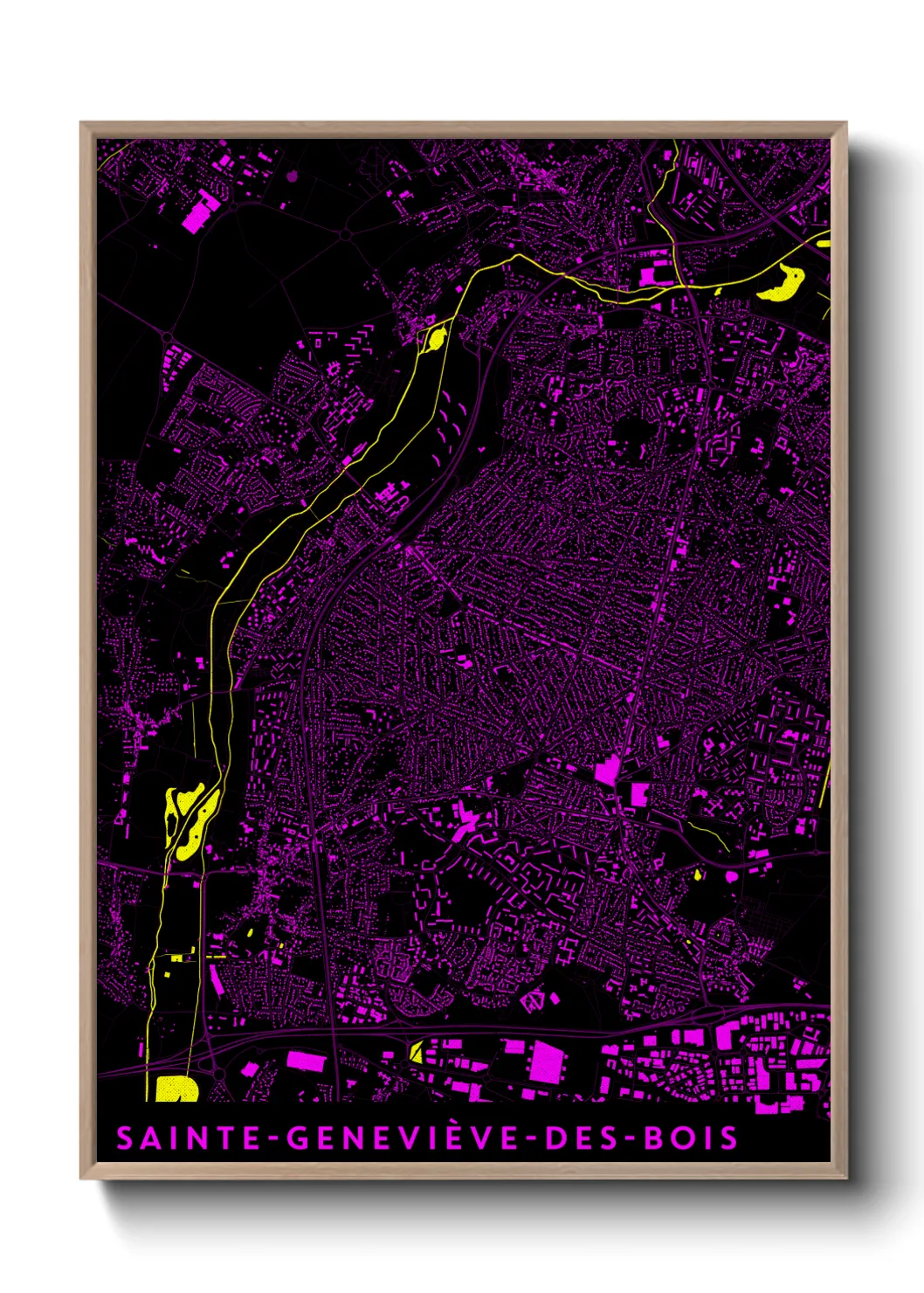Un poster carteSainte-Geneviève-des-Bois