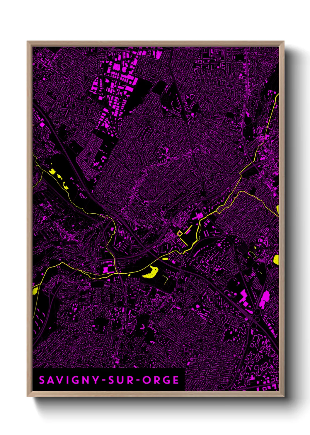 Une affiche de carte sur Savigny-sur-Orge