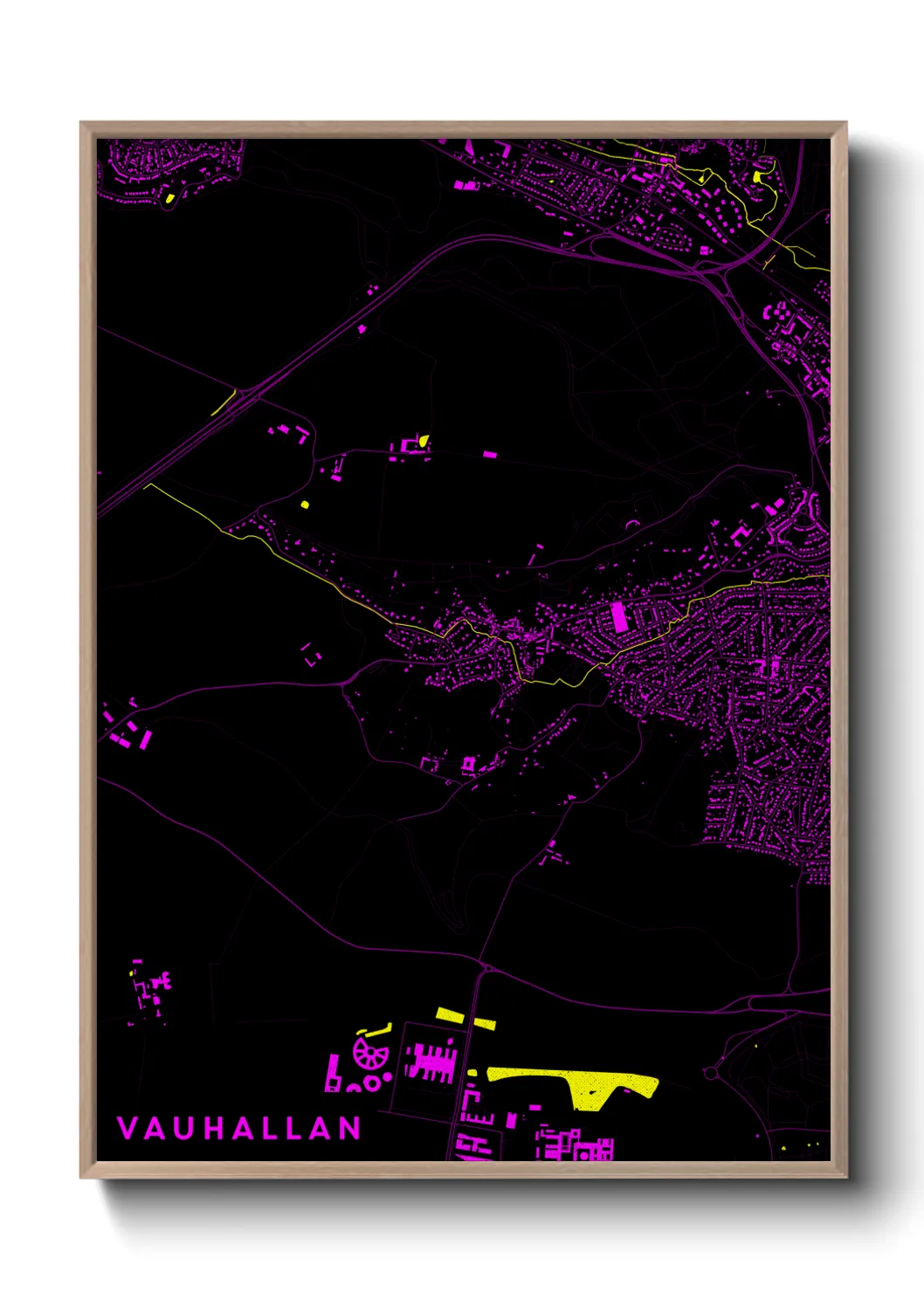 Une affiche de carte sur Vauhallan