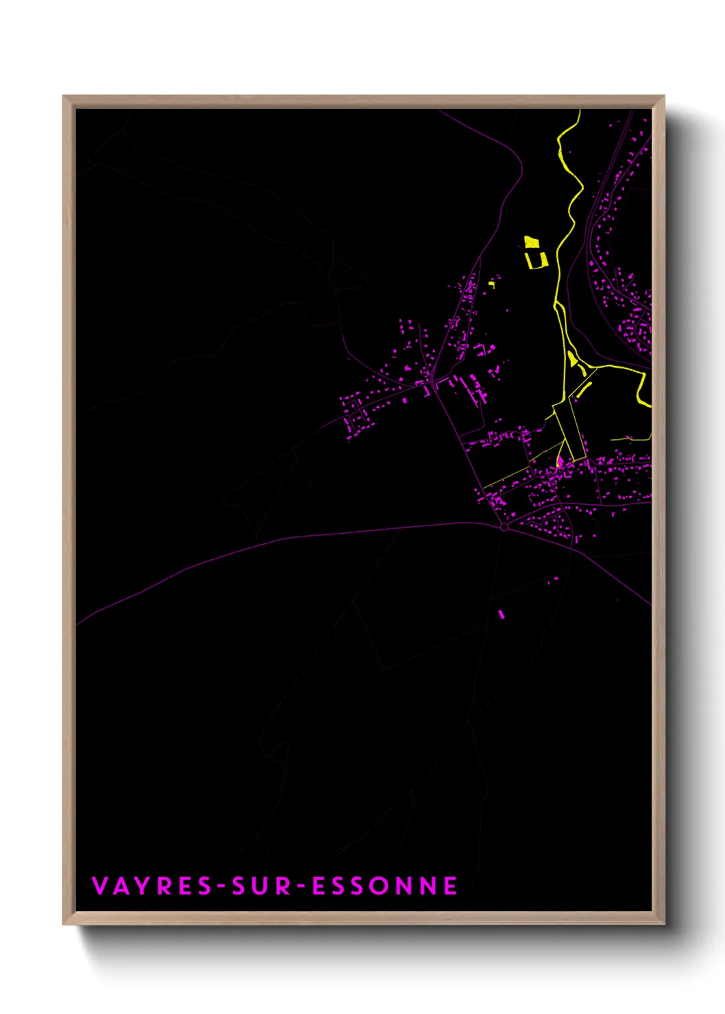 Une affiche de carte sur Vayres-sur-Essonne
