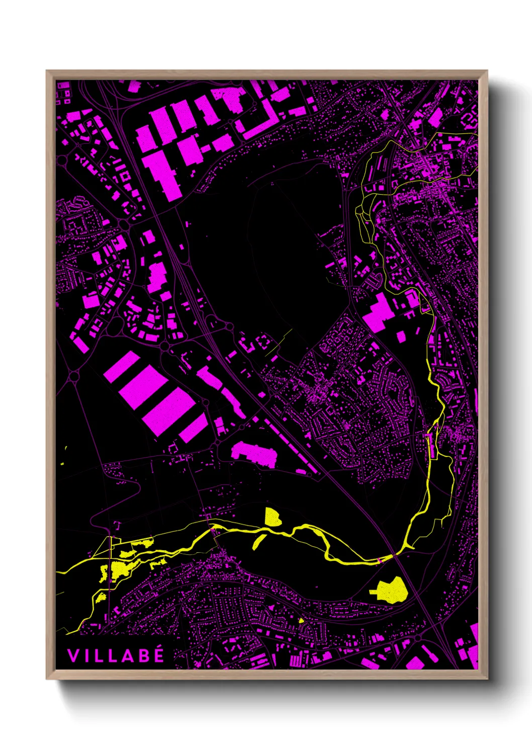 Une affiche de carte sur Villabé