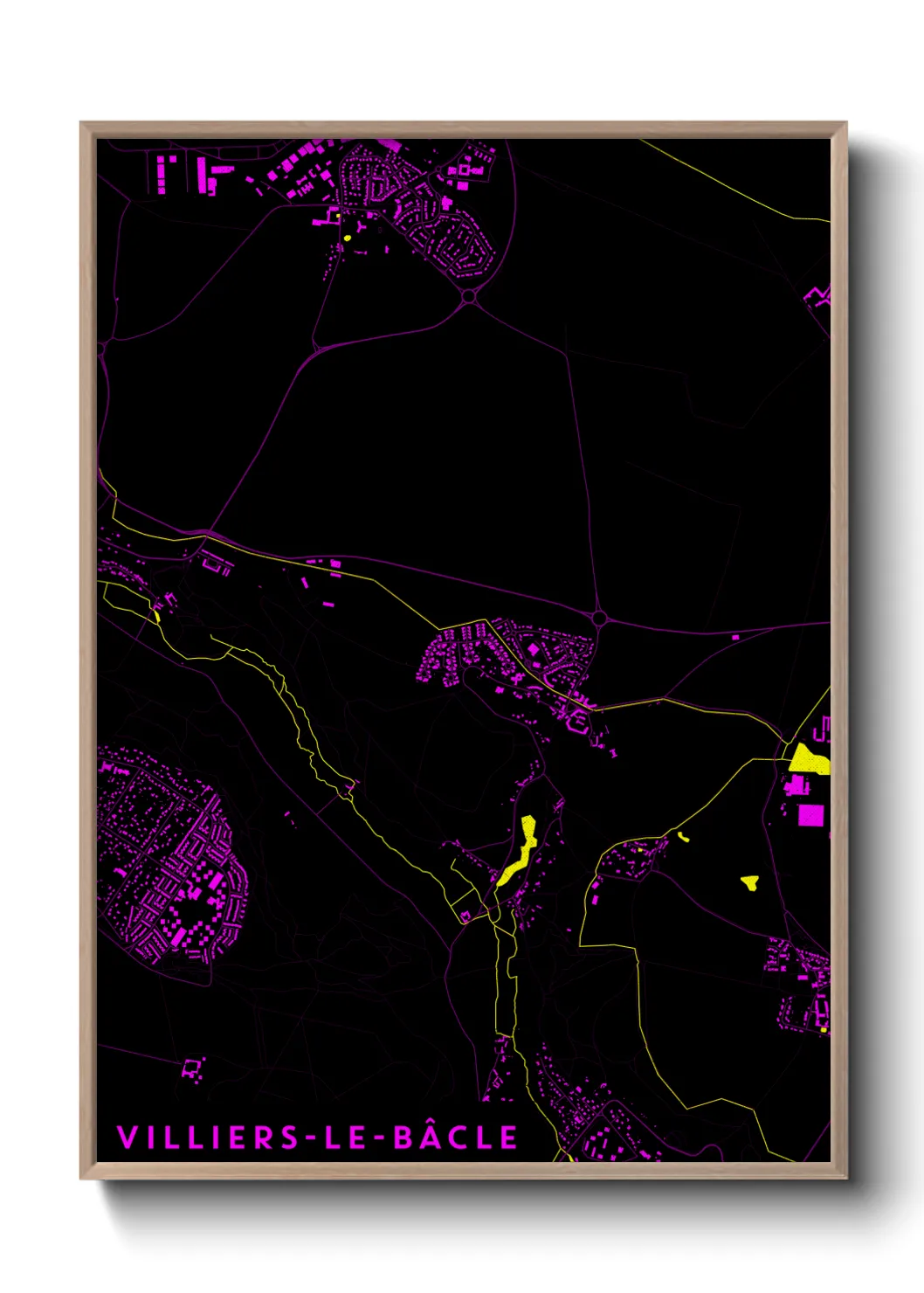 Une affiche de carte sur Villiers-le-Bâcle