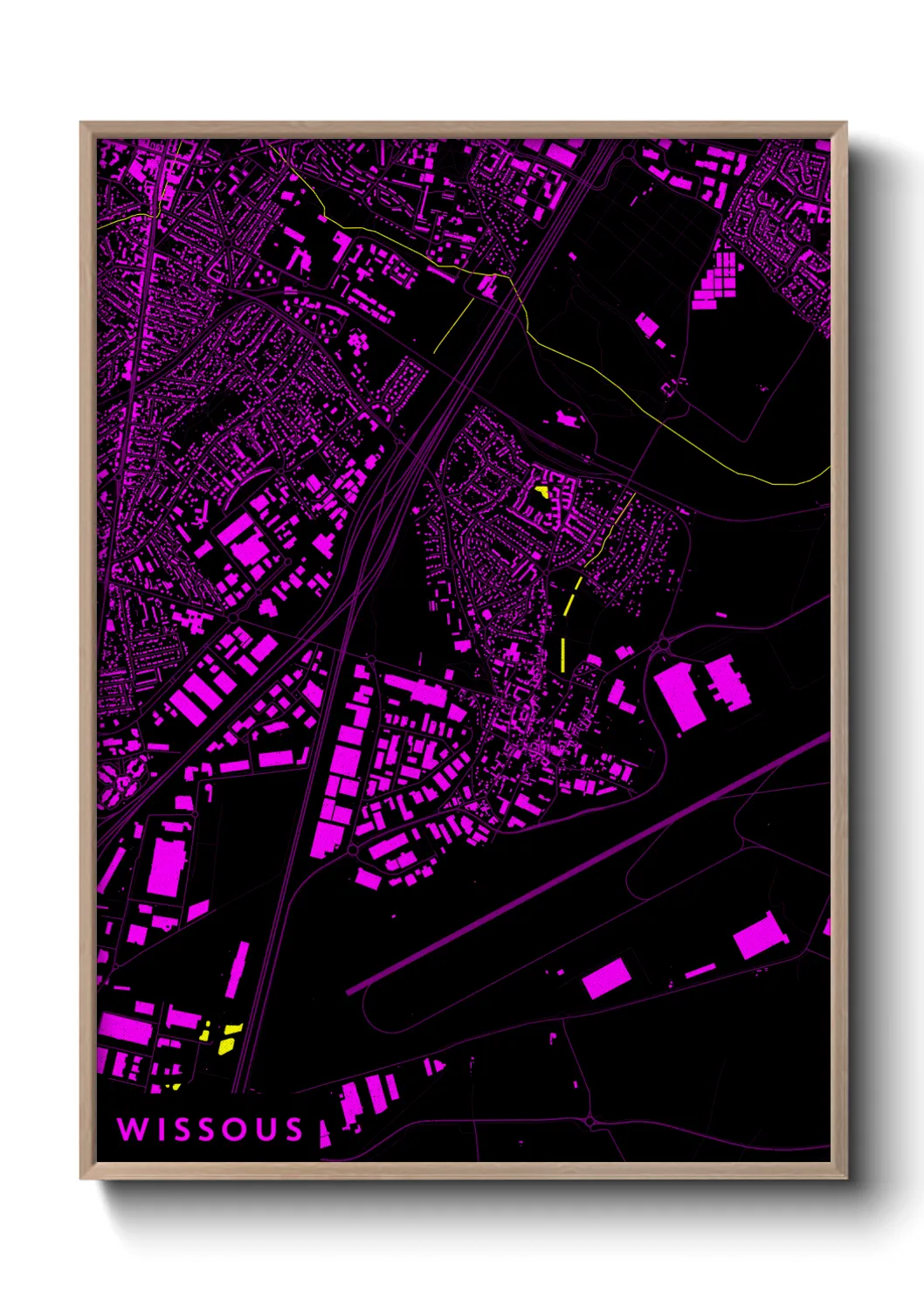 Une affiche de carte sur Wissous