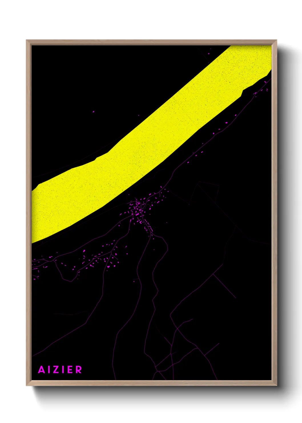 Une affiche de carte sur Aizier