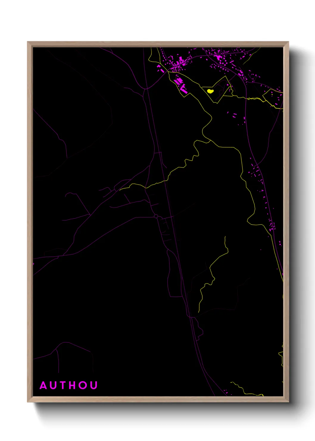 Une affiche de carte sur Authou