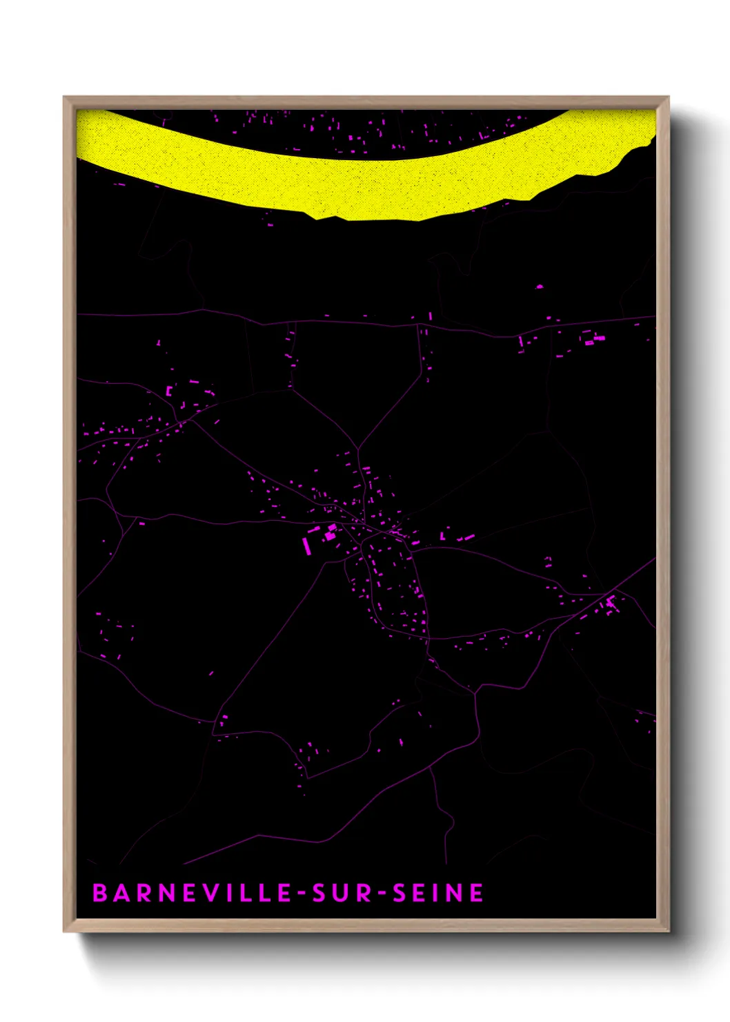Une affiche de carte sur Barneville-sur-Seine