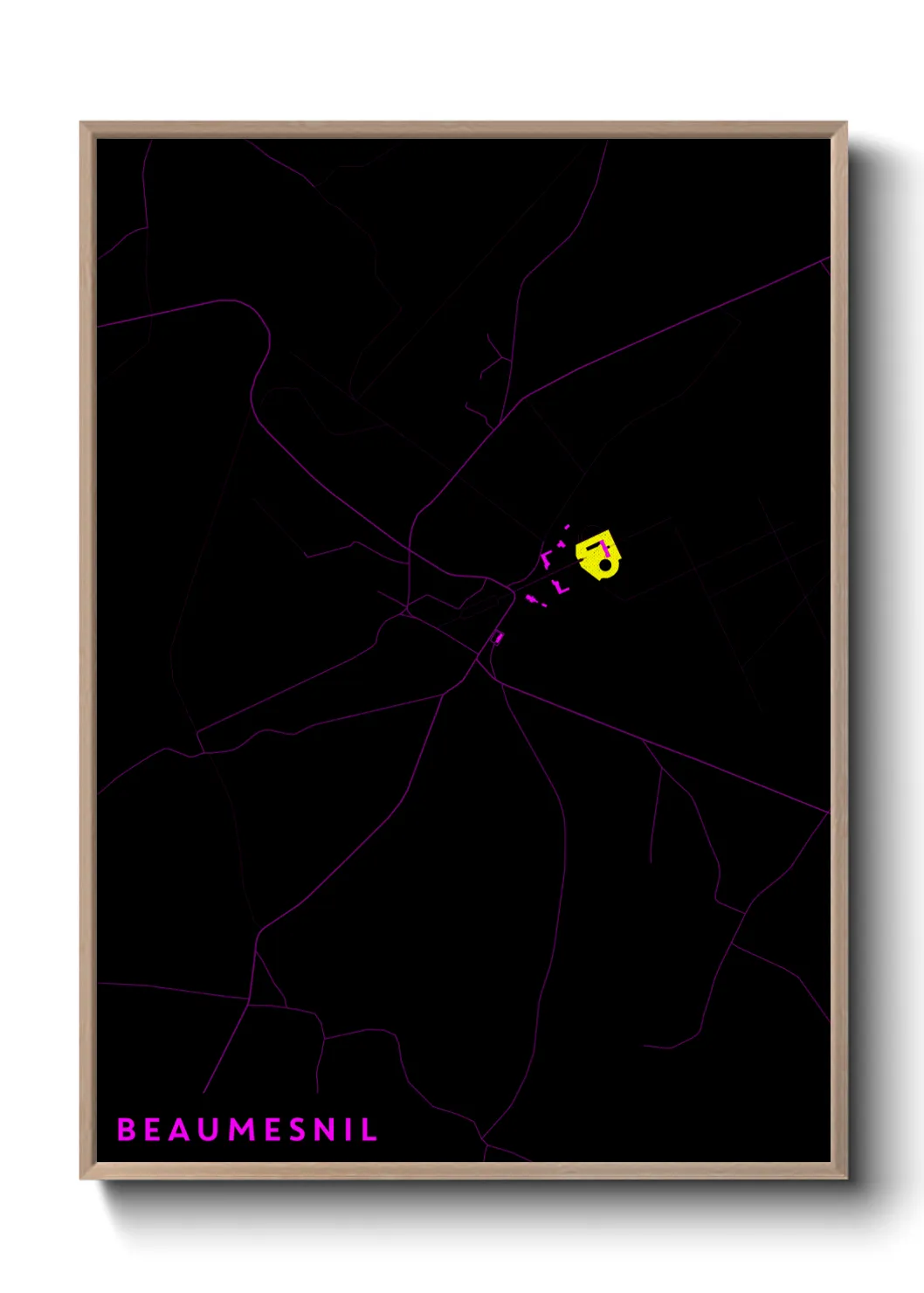 Une affiche de carte sur Beaumesnil