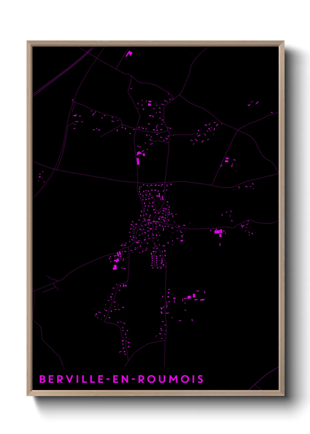 Une affiche de carte sur Berville-en-Roumois