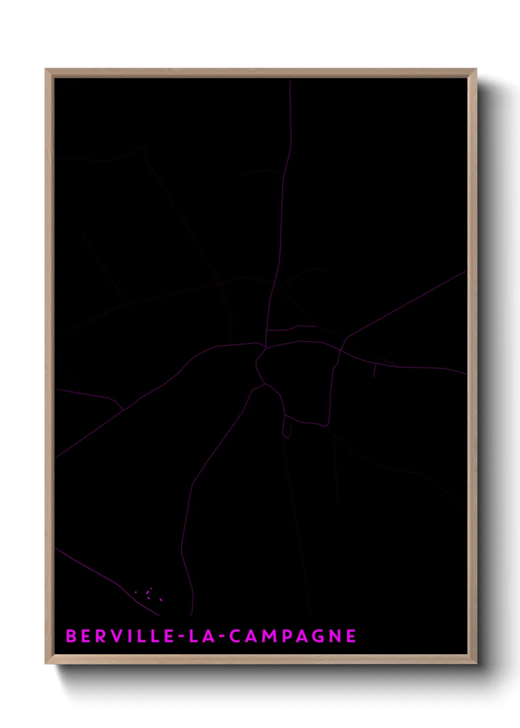 Une affiche de carte sur Berville-la-Campagne