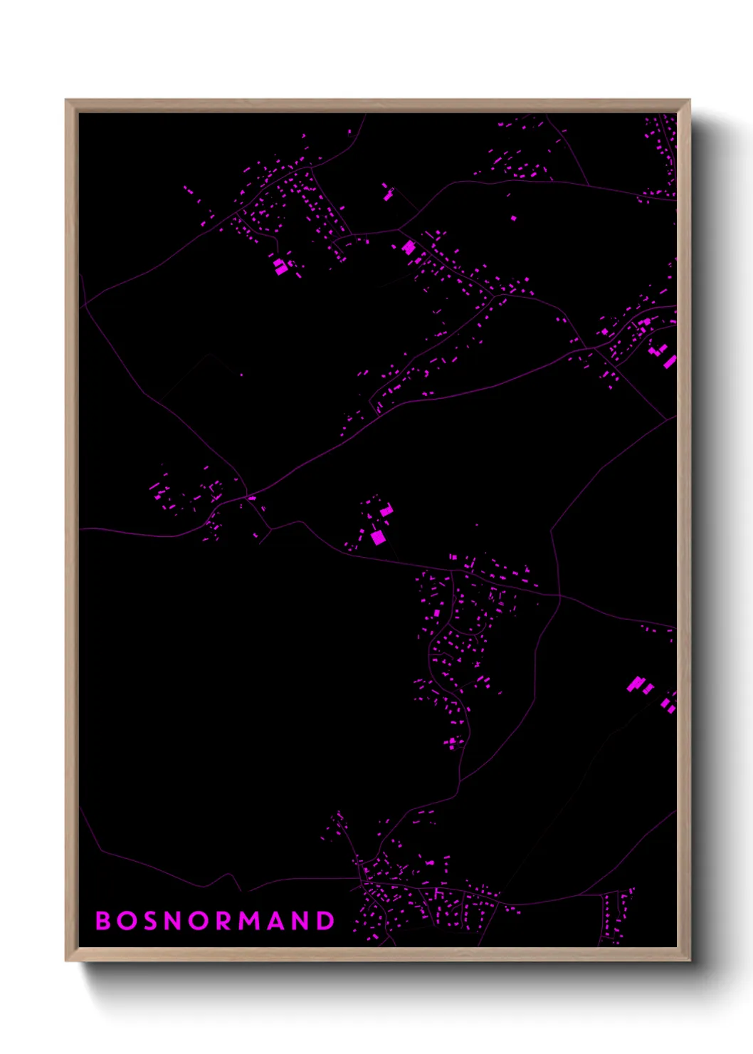 Une affiche de carte sur Bosnormand