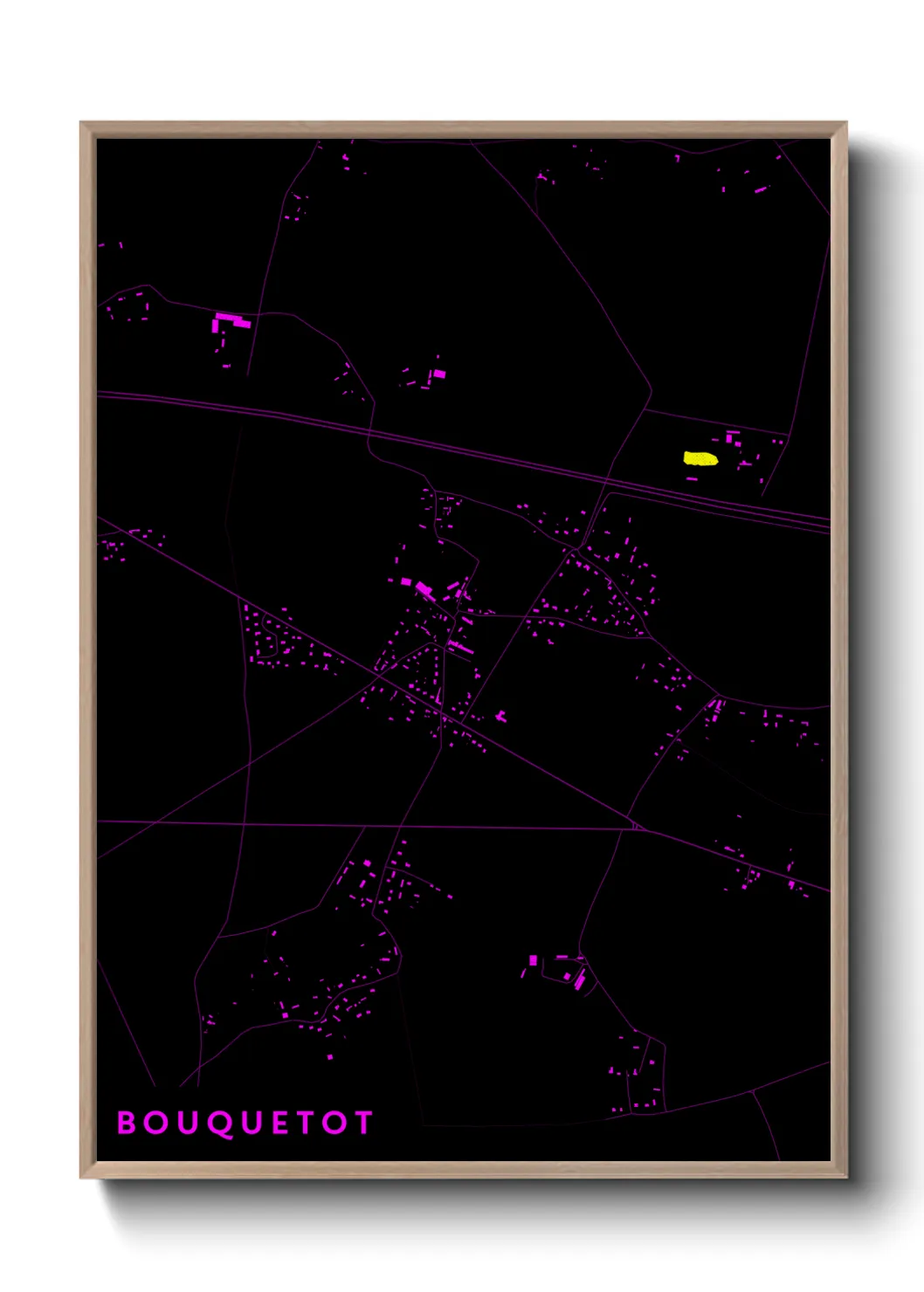 Une affiche de carte sur Bouquetot