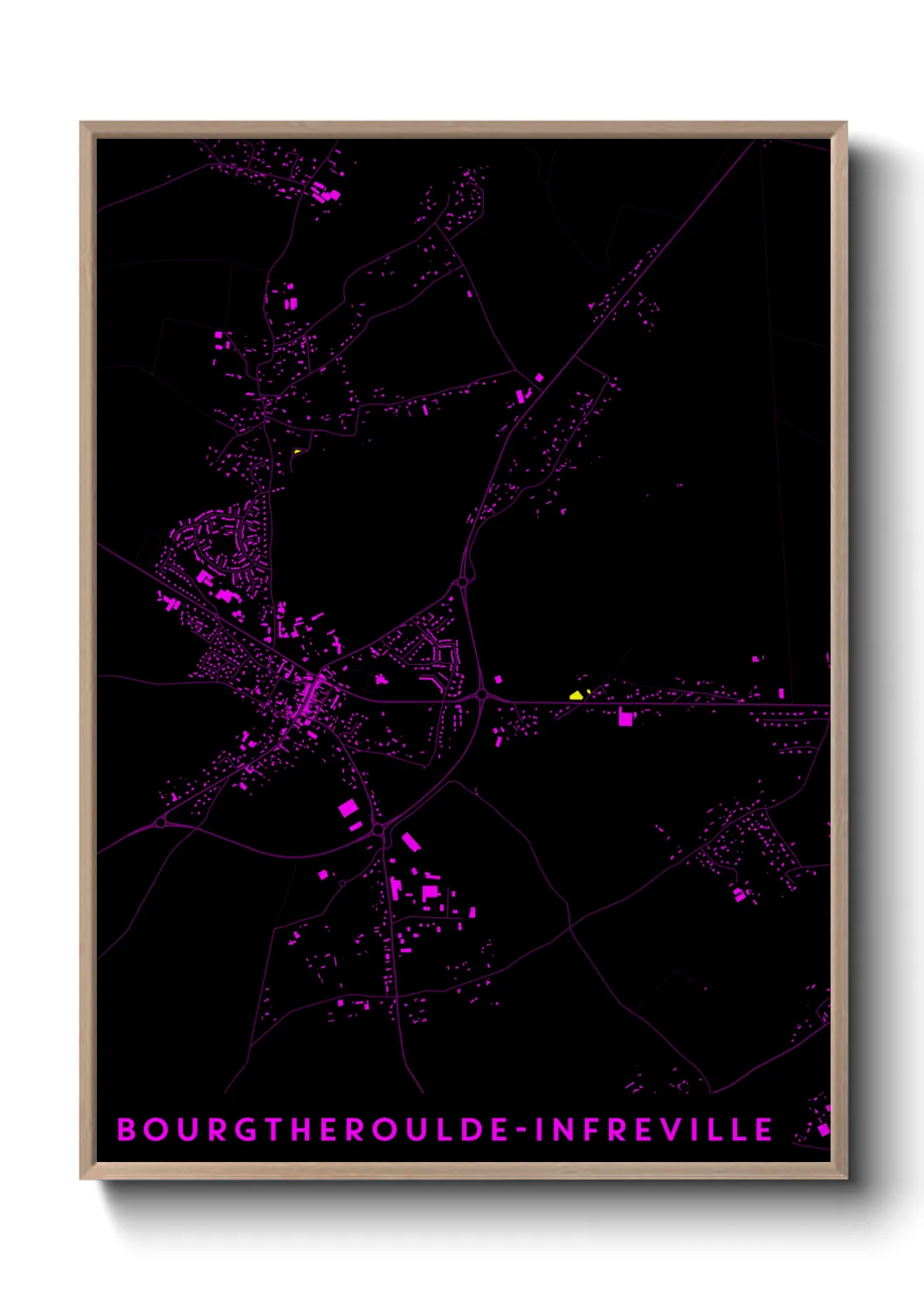 Une affiche de carte sur Bourgtheroulde-Infreville