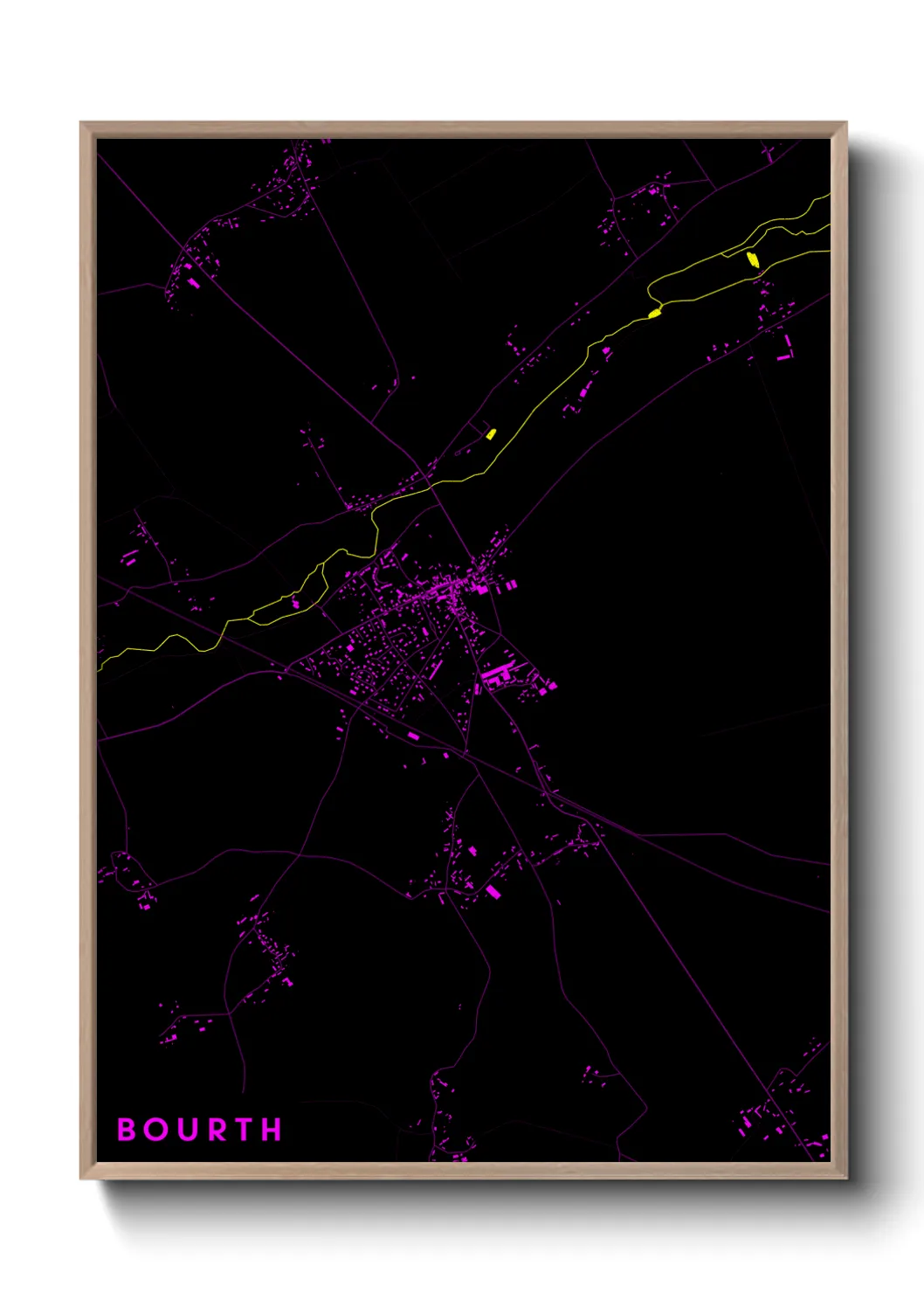 Une affiche de carte sur Bourth