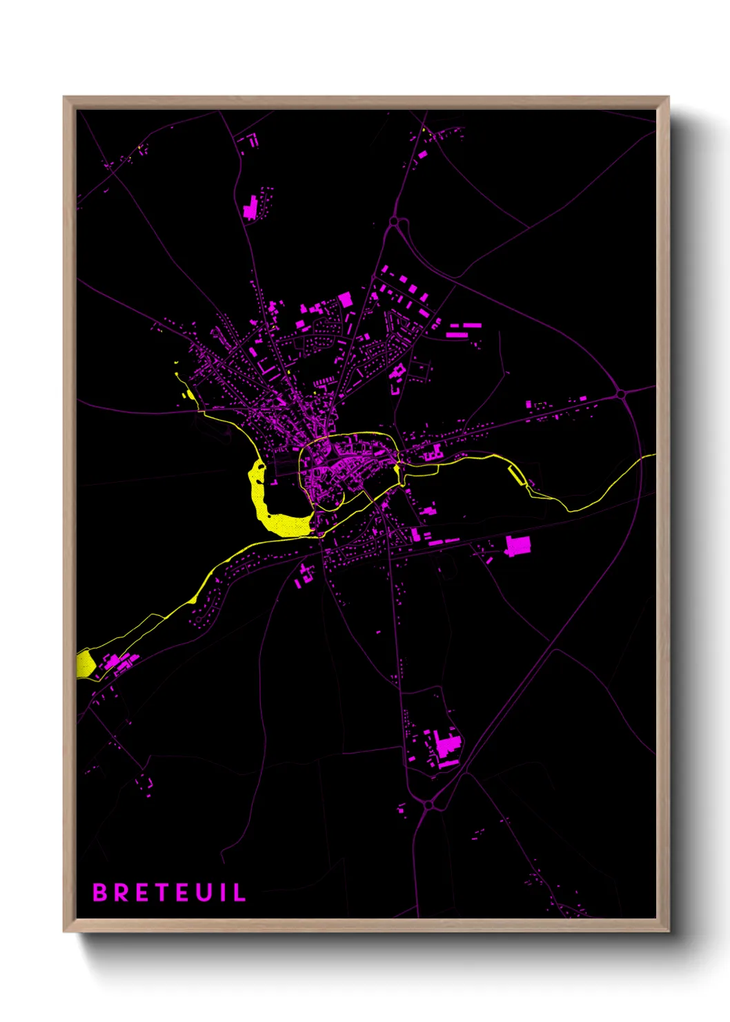 Une affiche de carte sur Breteuil