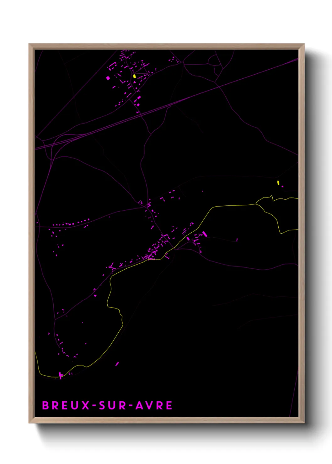 Un poster carteBreux-sur-Avre