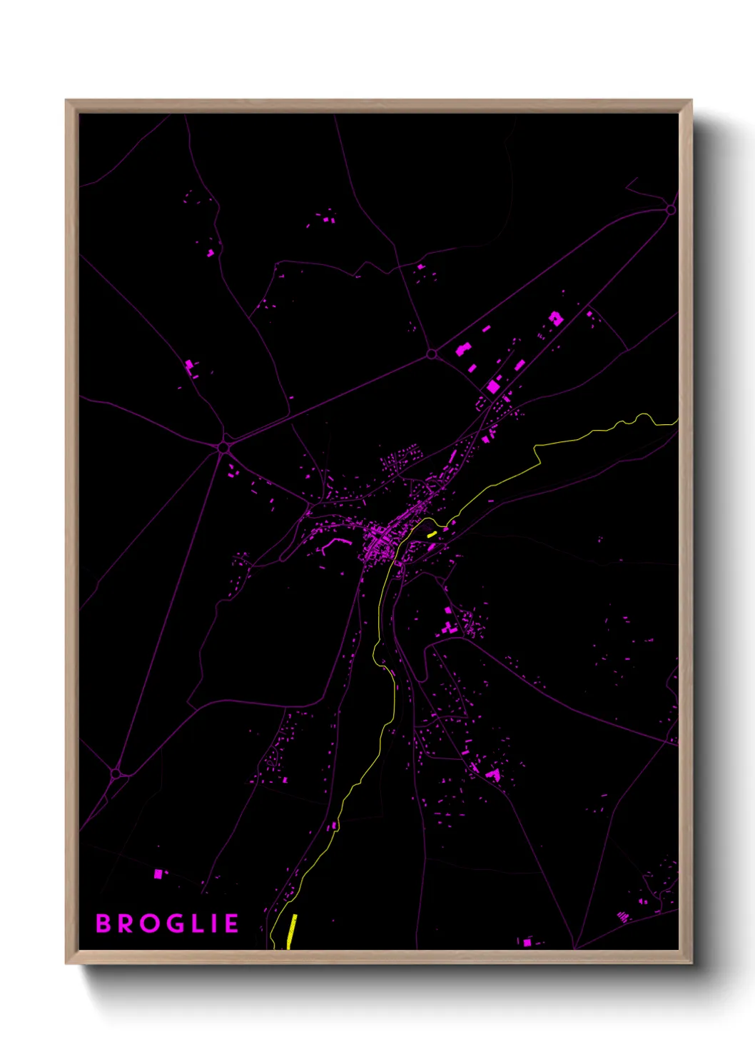 Une affiche de carte sur Broglie